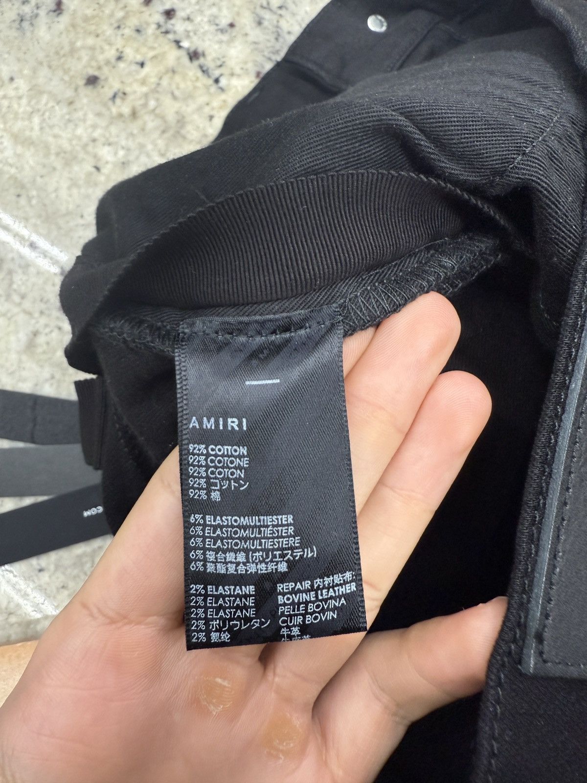 Amiri Amiri Black MX1 Leather Patch Size US 29 - 9 Thumbnail