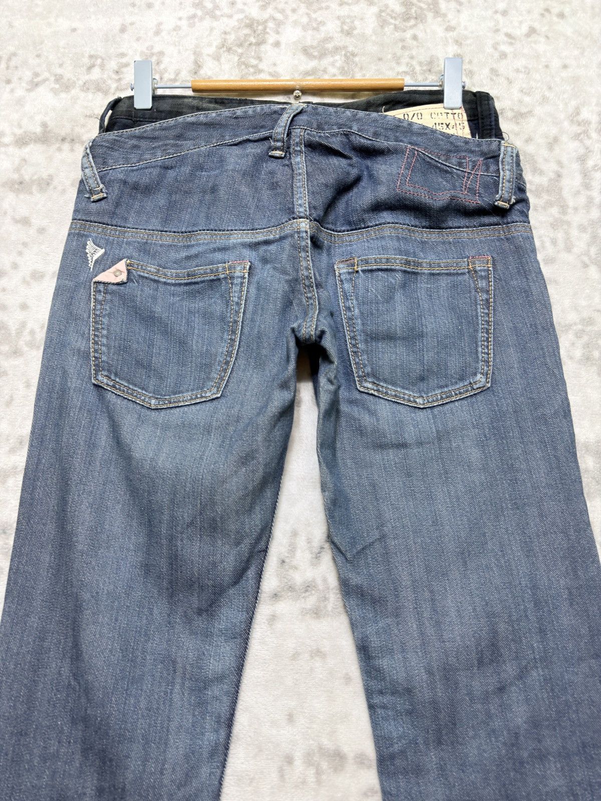 Japanese Brand Antgauge Double Waistband Plaid Low Rise Skinny Denim Jeans Size US 28 / EU 44 - 9 Thumbnail