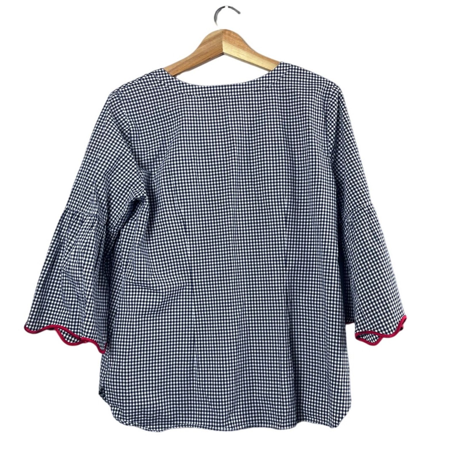 Talbots Gingham Plaid Talbots x Oprah Long Sleeve Blouse M Size M / US 6-8 / IT 42-44 - 2 Thumbnail