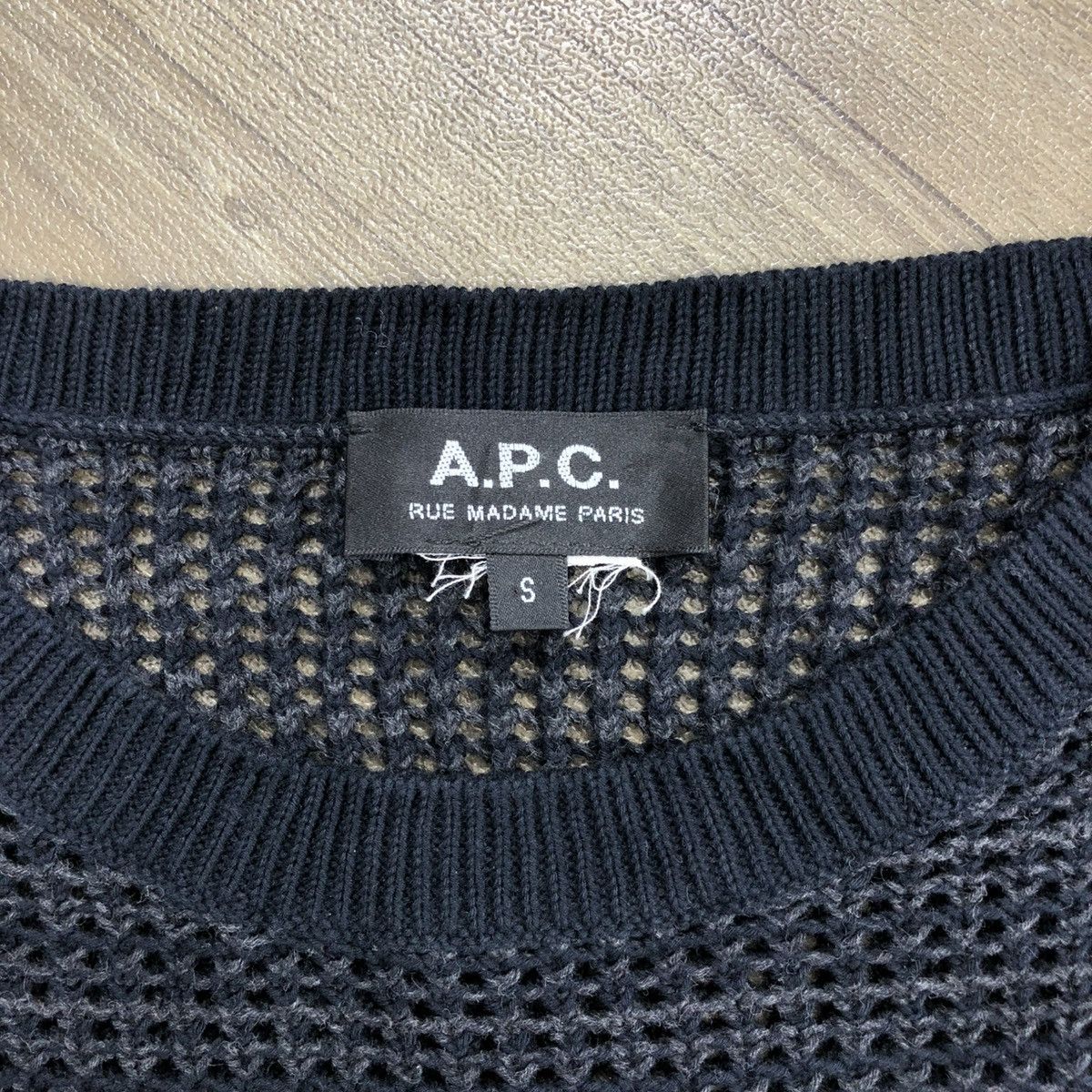 A.P.C. × Designer × Vintage Vintage A.P.C. Semi-Sheer Transparency Knit Sweater Grunge Size US S / EU 44-46 / 1 - 4 Thumbnail
