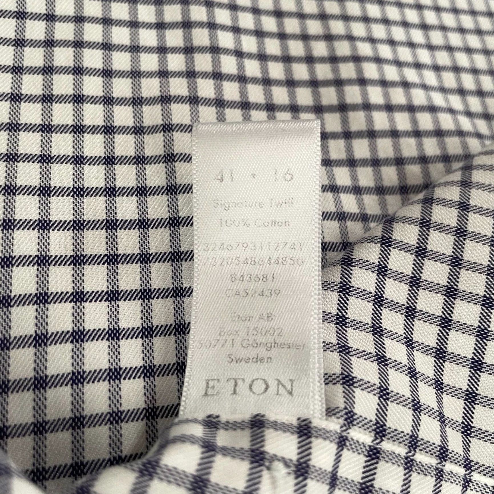 Eton VINTAGE Eton Dress Shirt Men Adult 16/41 Long Sleeve Cotton Check Twill Button Up Classic Size US L / EU 52-54 / 3 - 7 Thumbnail