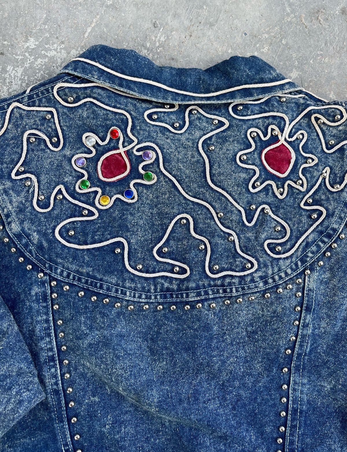 Japanese Brand 🔥Vintage Kong Loon Studded Crop Denim Jacket Kapital Style Size S / US 4 / IT 40 - 13 Thumbnail