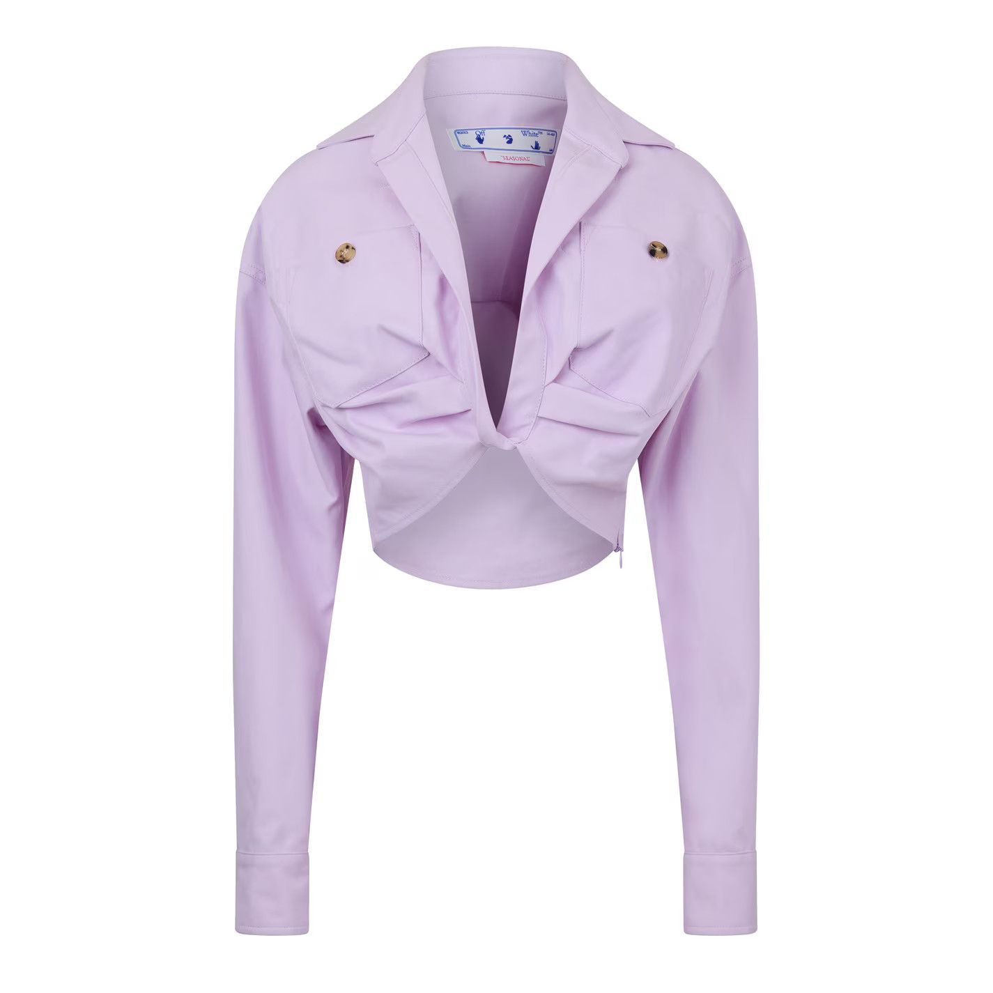 Off-White o1g2r1mq0125 Twist Cargo Shirt in Lilac Size XS / US 0-2 / IT 36-38 - 1 Thumbnail