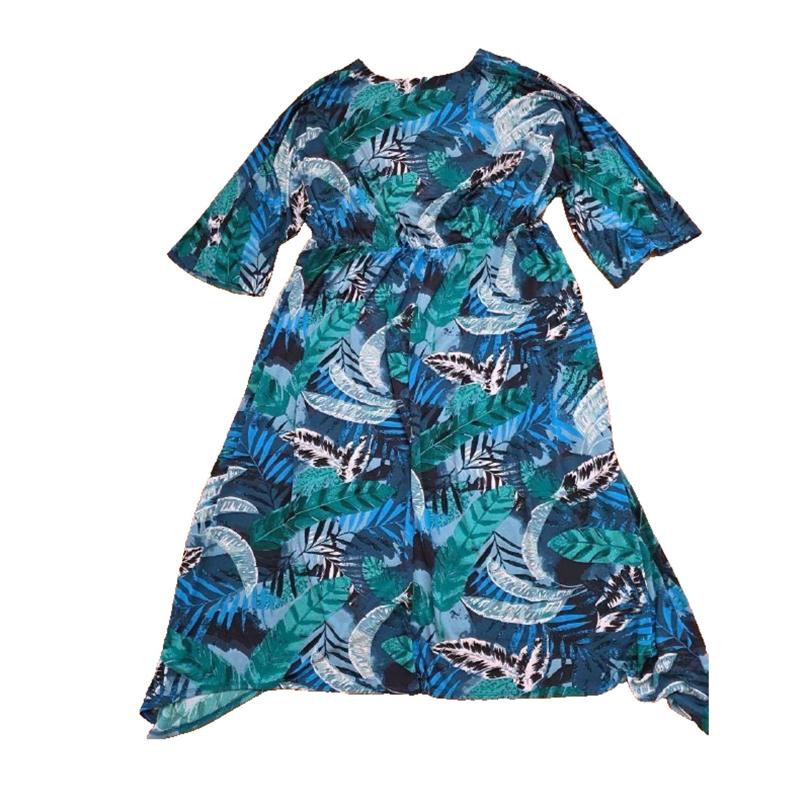 &Daughter Monsoon Sandra Palm Midi Dress Multi X-Large A001280 Size XL / US 12-14 / IT 48-50 - 3 Thumbnail