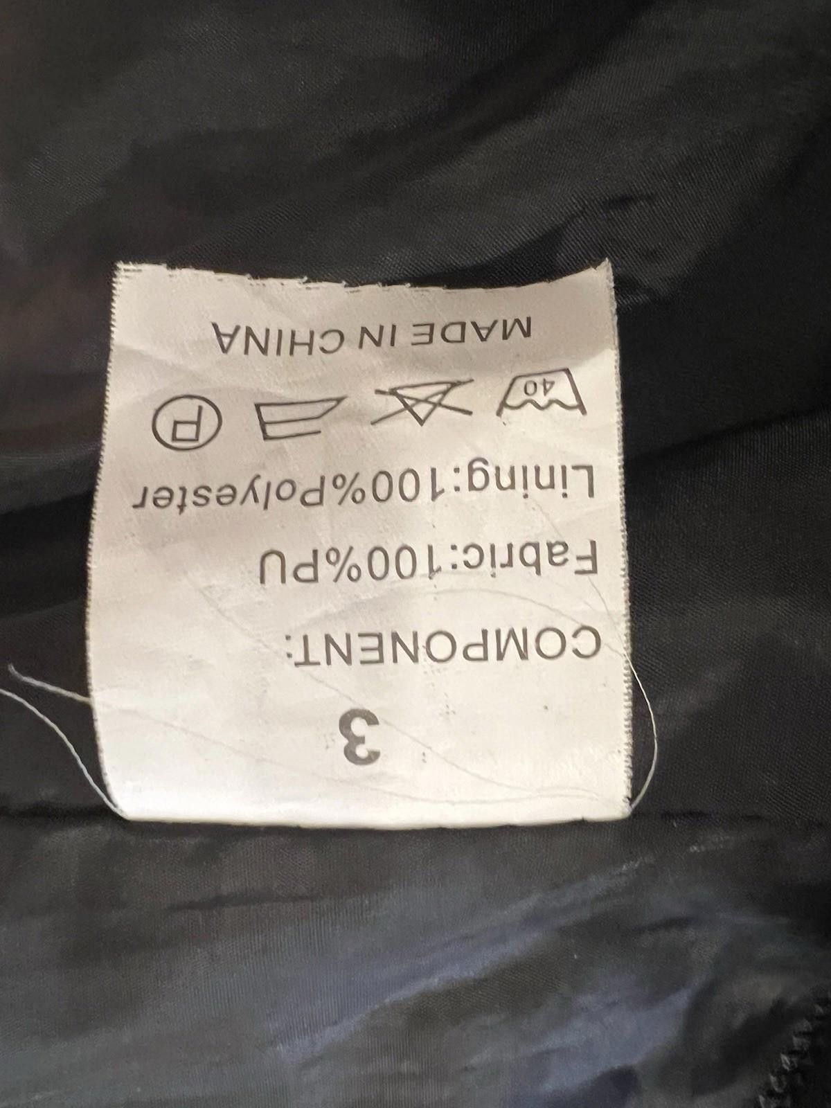 The Unbranded Brand Black Faux Leather Moto Jacket with Zip Pockets Large Mens Size US L / EU 52-54 / 3 - 9 Thumbnail