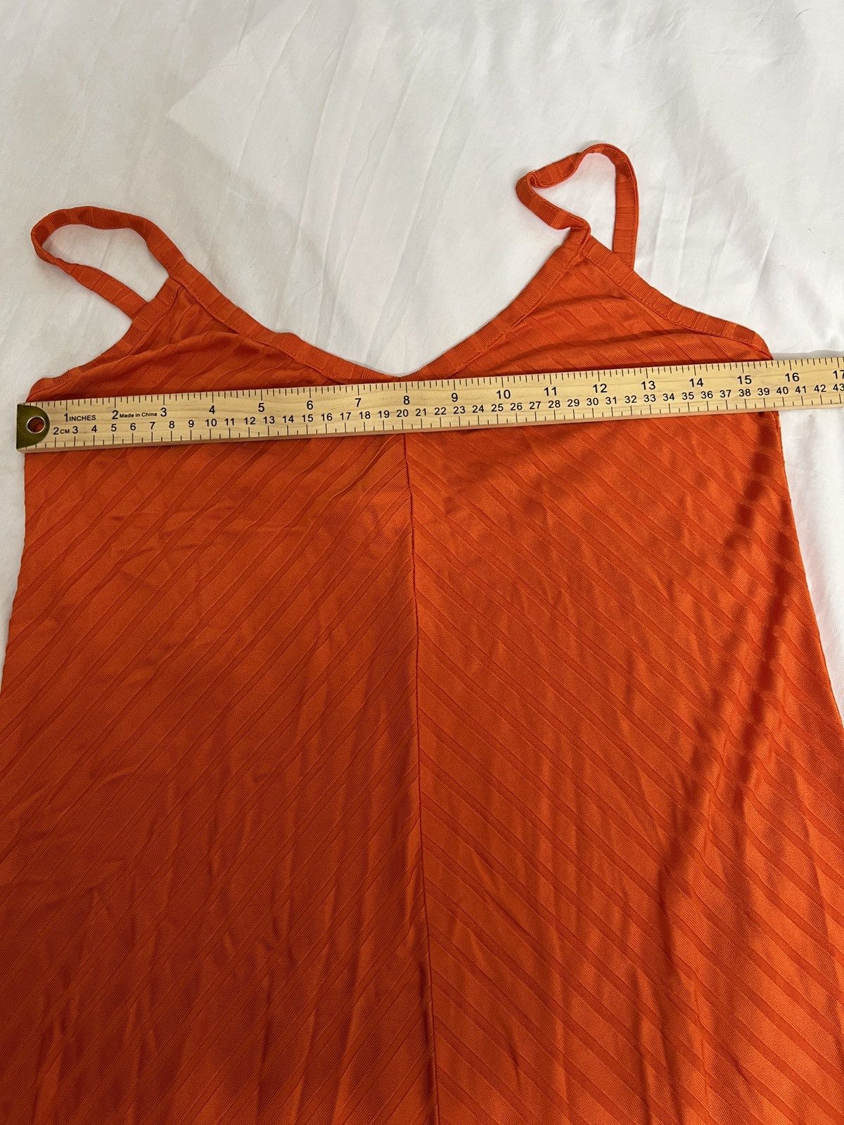 Victoria's Secret Victoria's Secret Orange Chevron Pleated Slip Maxi Dress Size M / US 6-8 / IT 42-44 - 5 Thumbnail