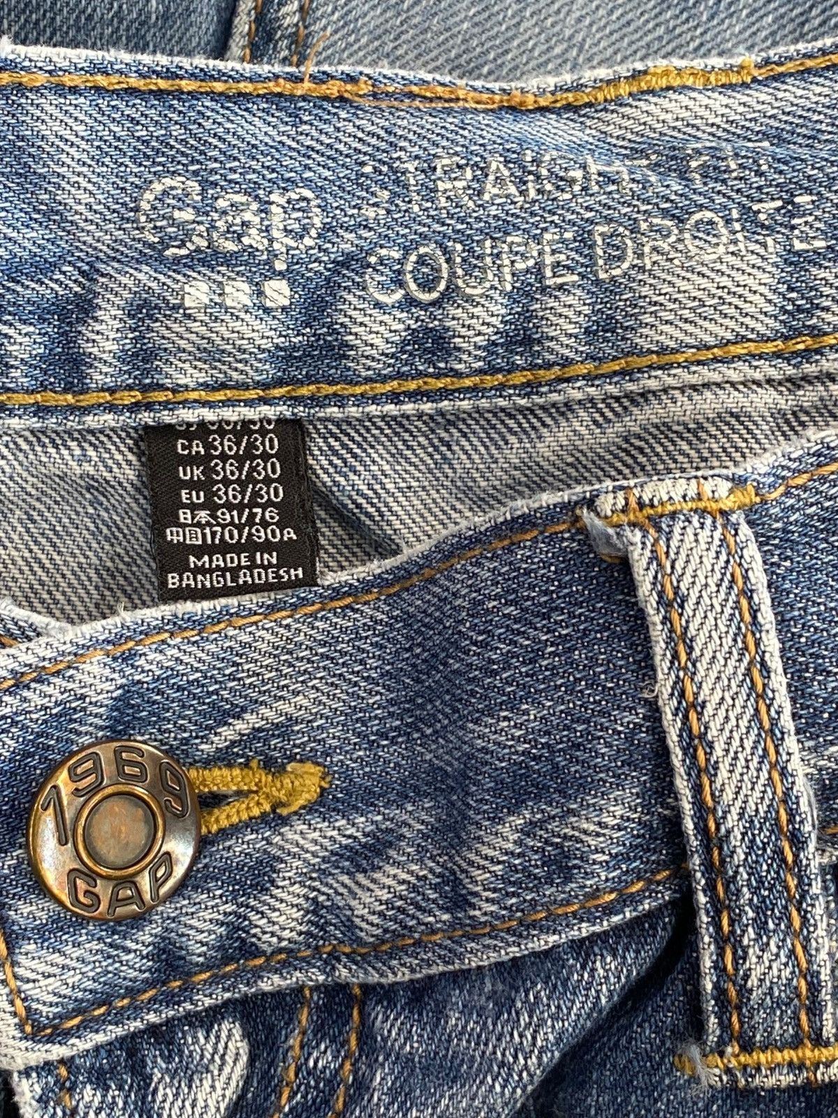 Gap Gap Faded Wash Style Straight Fit Jeans Size US 34 / EU 50 - 10 Thumbnail