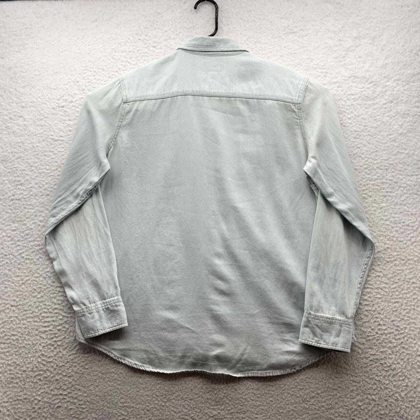 Lucky Brand Lucky Brand Pearl Snap Shirt Womens Large L Distressed Acid Wash Yoked Western Size L / US 10 / IT 46 - 5 Thumbnail