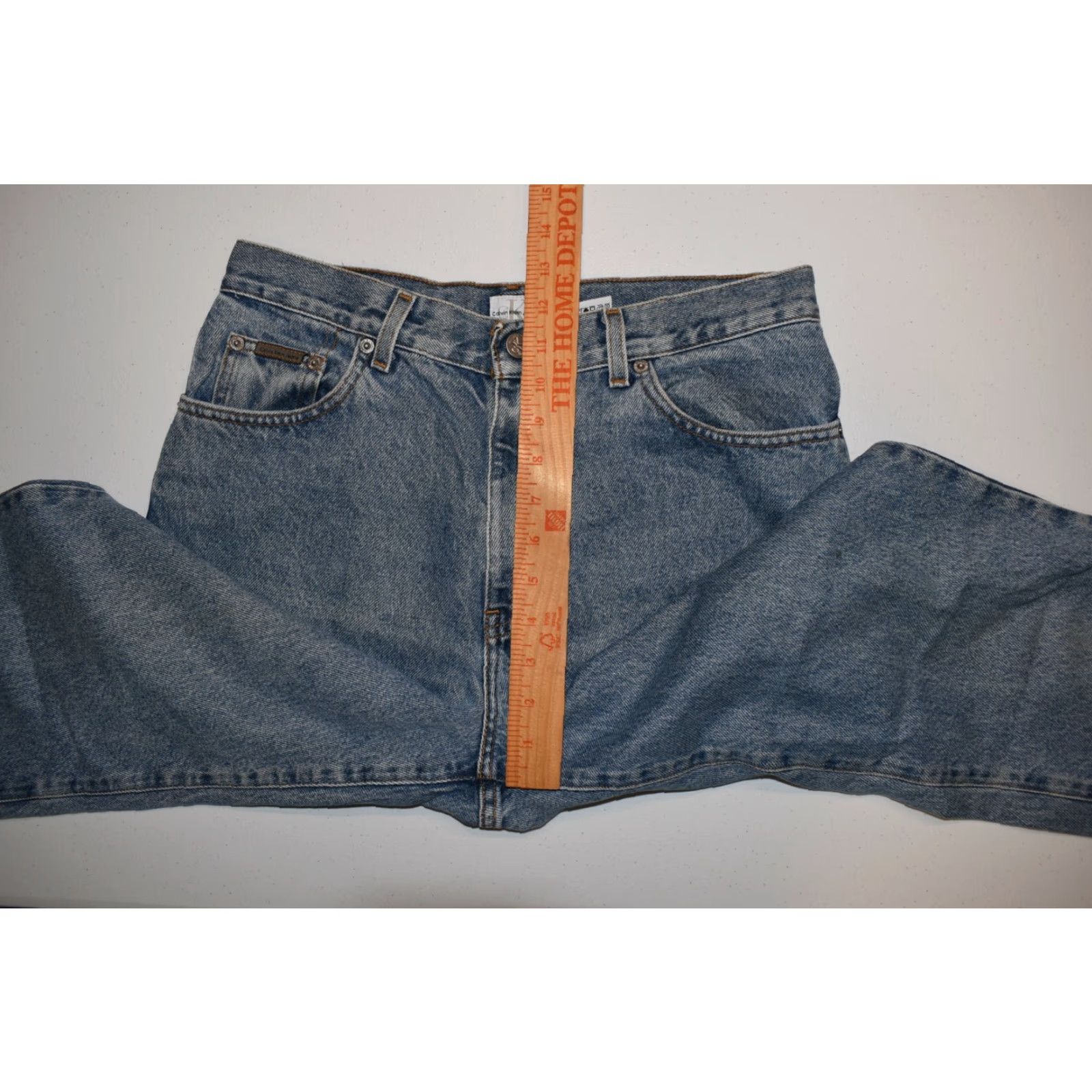 Calvin Klein VINTAGE Calvin Klein High Rise Mom Jeans Womens 31x31 31 IN Waist 31 Blue Denim 5-Pocket Womens Jeans Size 24" / US 00 / IT 34 - 7 Thumbnail