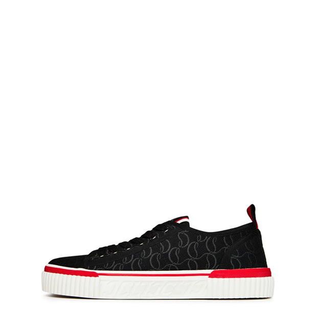 Christian Louboutin Pedro Logo-Jacquard Canvas Sneakers Size US 12 / EU 45 - 3 Thumbnail