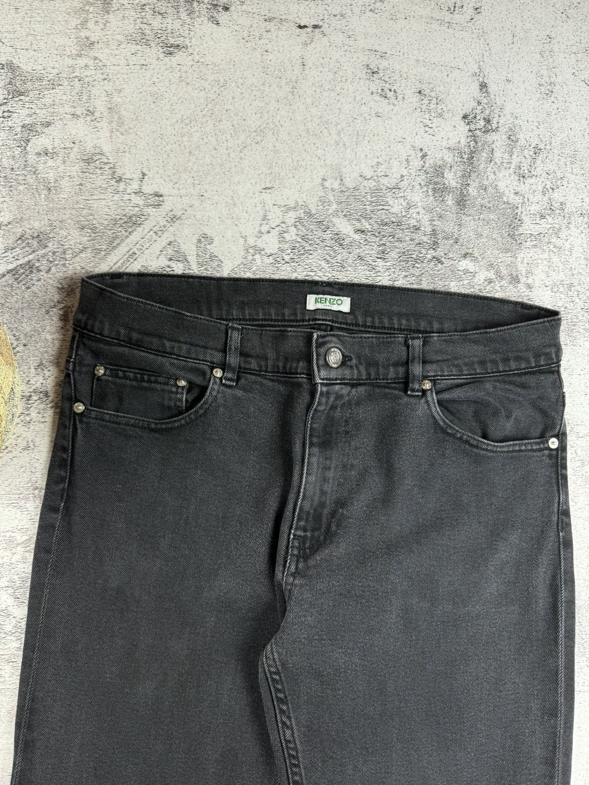 Kenzo Kenzo Paris Jungle Signature Logo Luxury Rap Jeans Bottoms Size US 32 / EU 48 - 12 Thumbnail