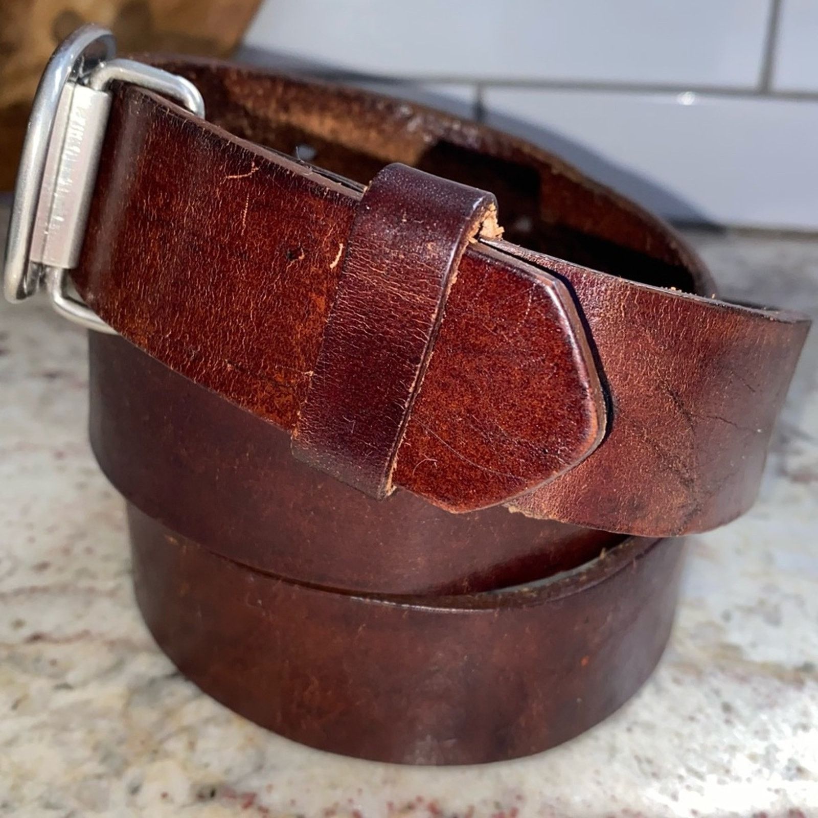 Vintage Talabarteria Los Villas Mexico Vtg Leather Belt 38”-43" Size ONE SIZE - 8 Thumbnail