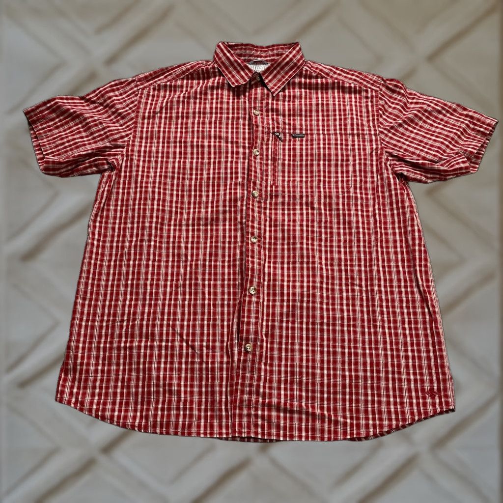 Vintage Columbia Omni Shade Shirt Mens Large Red Plaid Button-Down Short Sleeve Casual Size US L / EU 52-54 / 3 - 1 Thumbnail