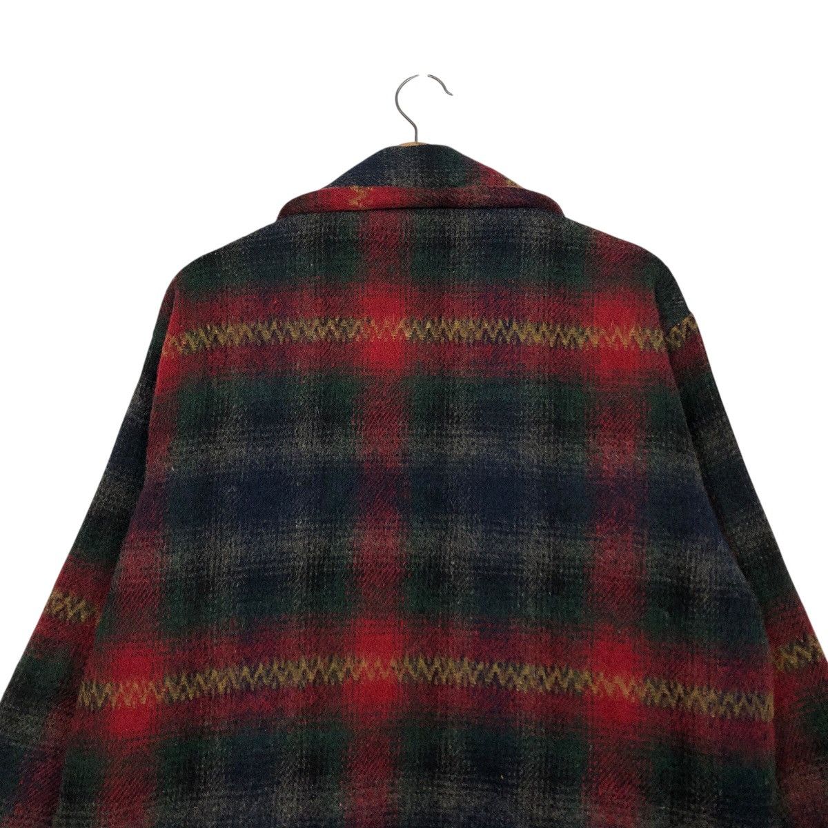Vintage 📌Vintage Wool Work Jacket Melton Outer Wear Tartan Design Size US L / EU 52-54 / 3 - 10 Thumbnail