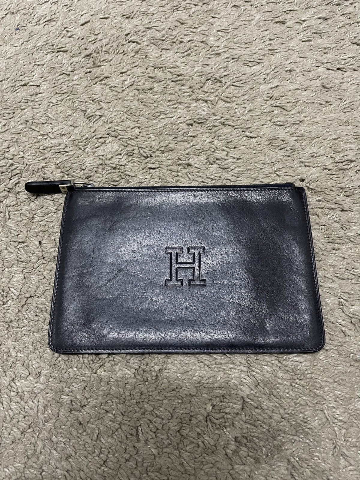 Designer × Vintage Vintage HIROFU H Clutch Leather Size ONE SIZE - 1 Thumbnail