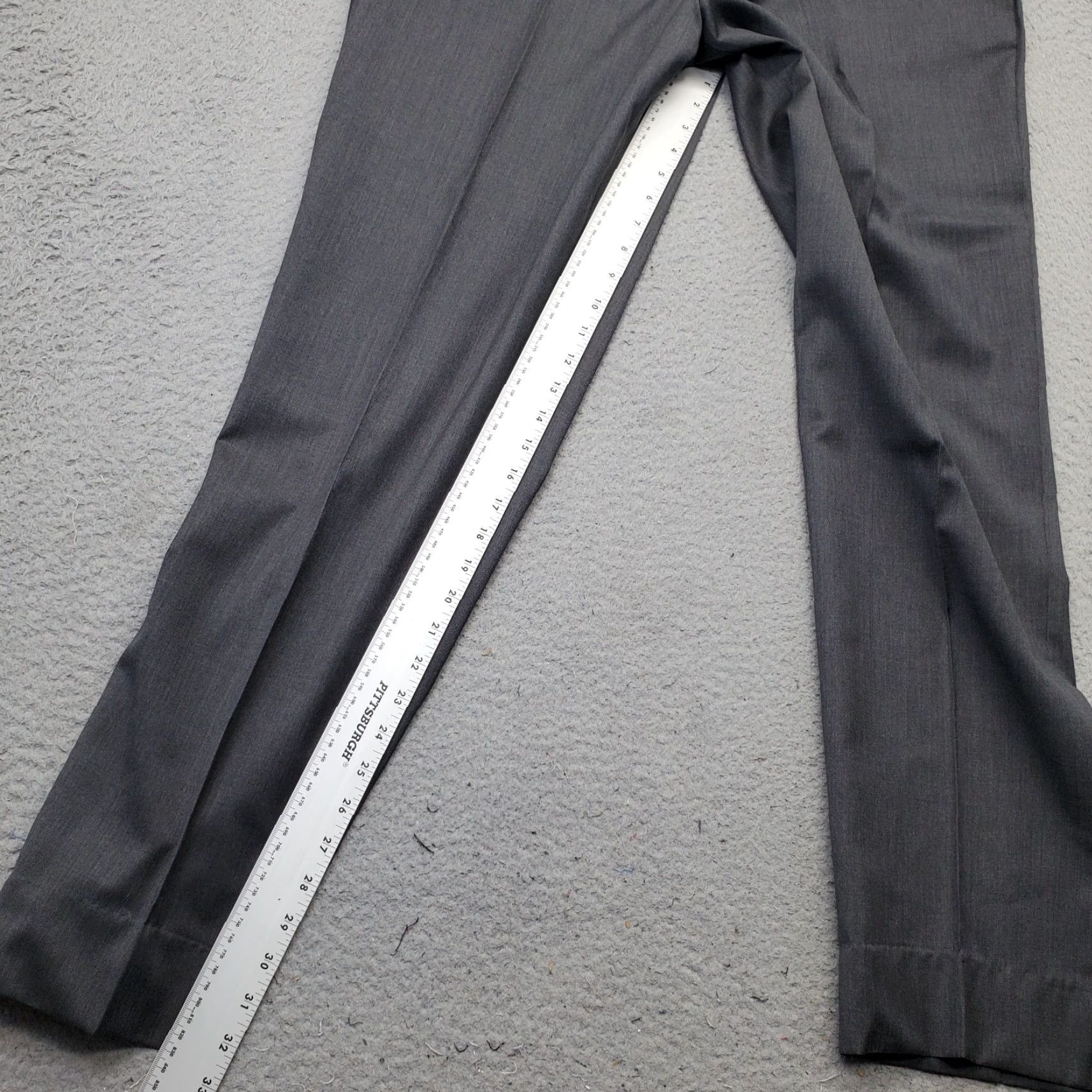 Jos. A. Bank Jos. A. Bank Dress Pants Mens 36x32 Charcoal Tailored Fit Formal Straight Leg Pants Mens Size 36 Charcoal Slashin Pocket Flat Front Inseam 32.5" Size US 36 / EU 52 - 3 Thumbnail