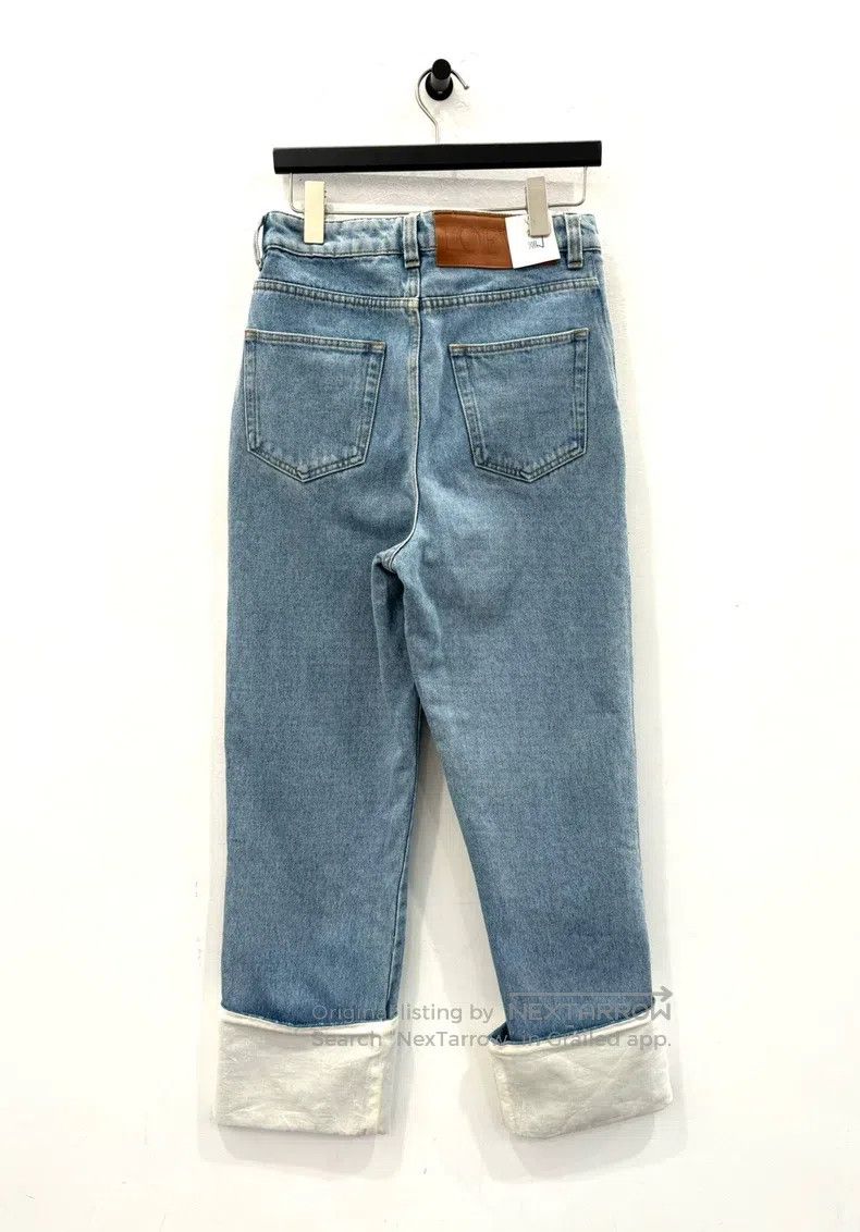 Loewe Loewe Blue jeans with leather logo and double pockets on t Size US 44 / EU 60 - 2 Thumbnail