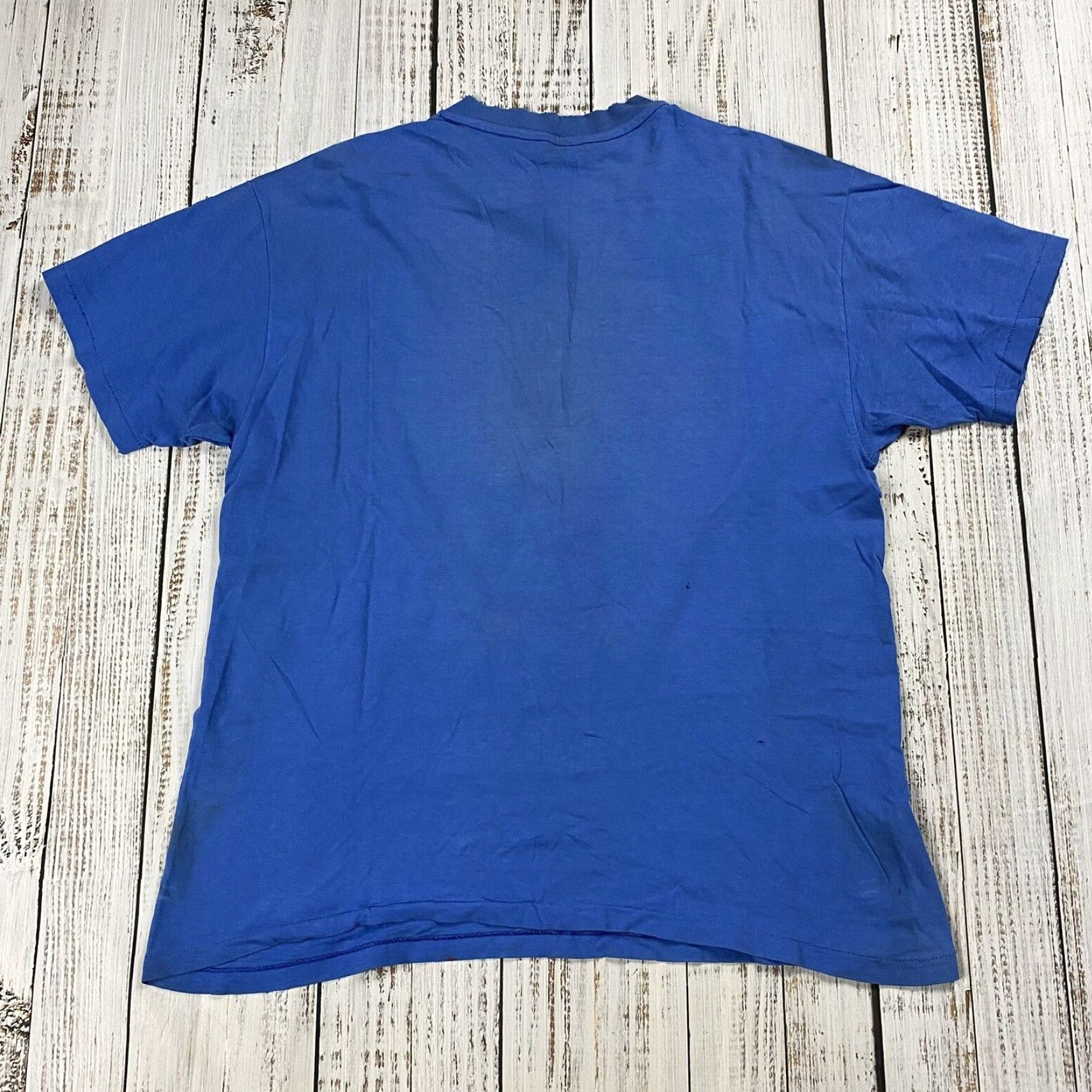 Hanes VINTAGE Spartan High School Football Shirt XL Unisex White 1980s Throop PA Hanes Graphic Tee Size US XL / EU 56 / 4 - 7 Thumbnail