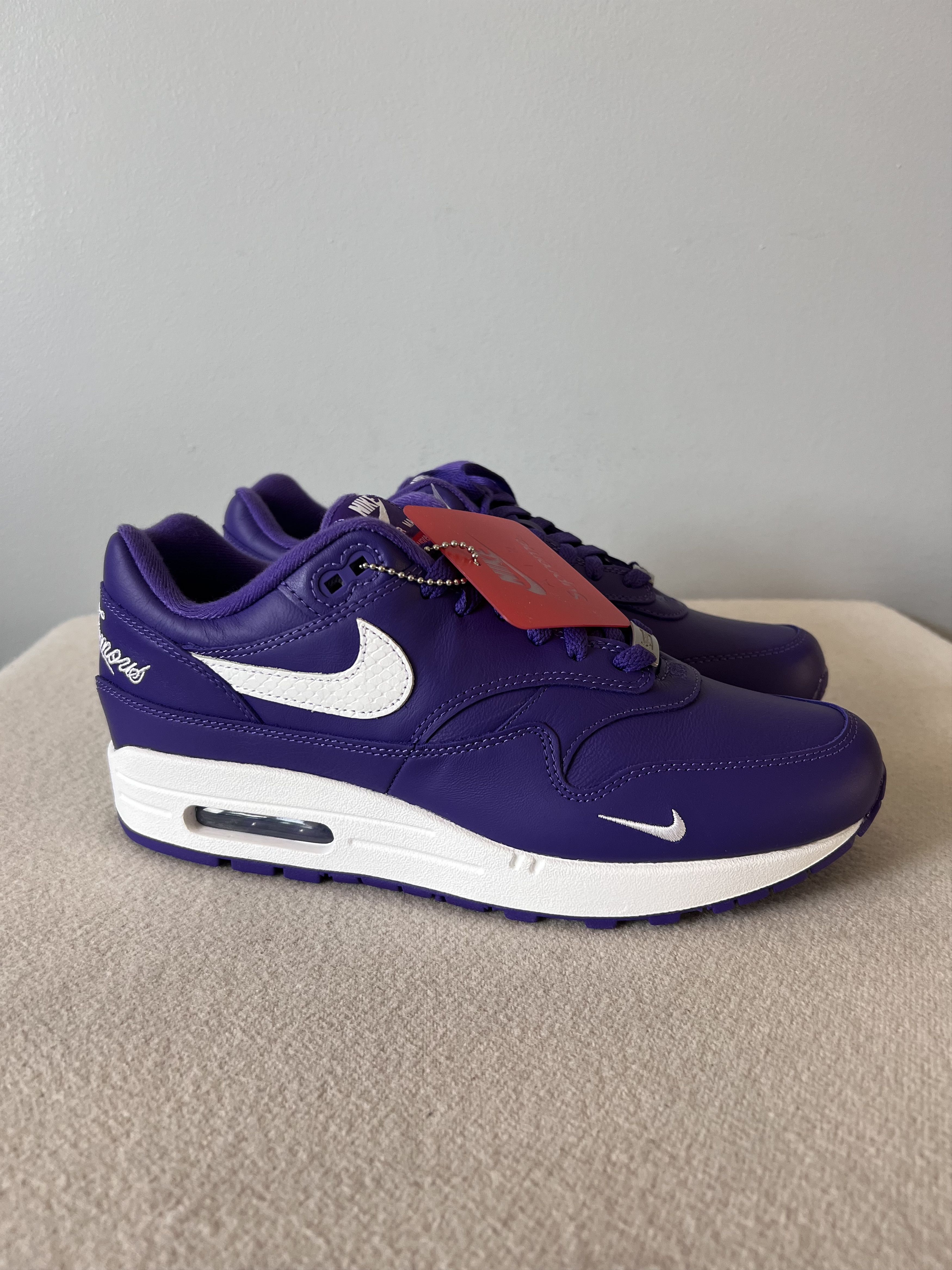 Nike × Supreme Supreme Nike Air Max 1 '87 SP in Purple Size US 8 / EU 41 - 1 Thumbnail