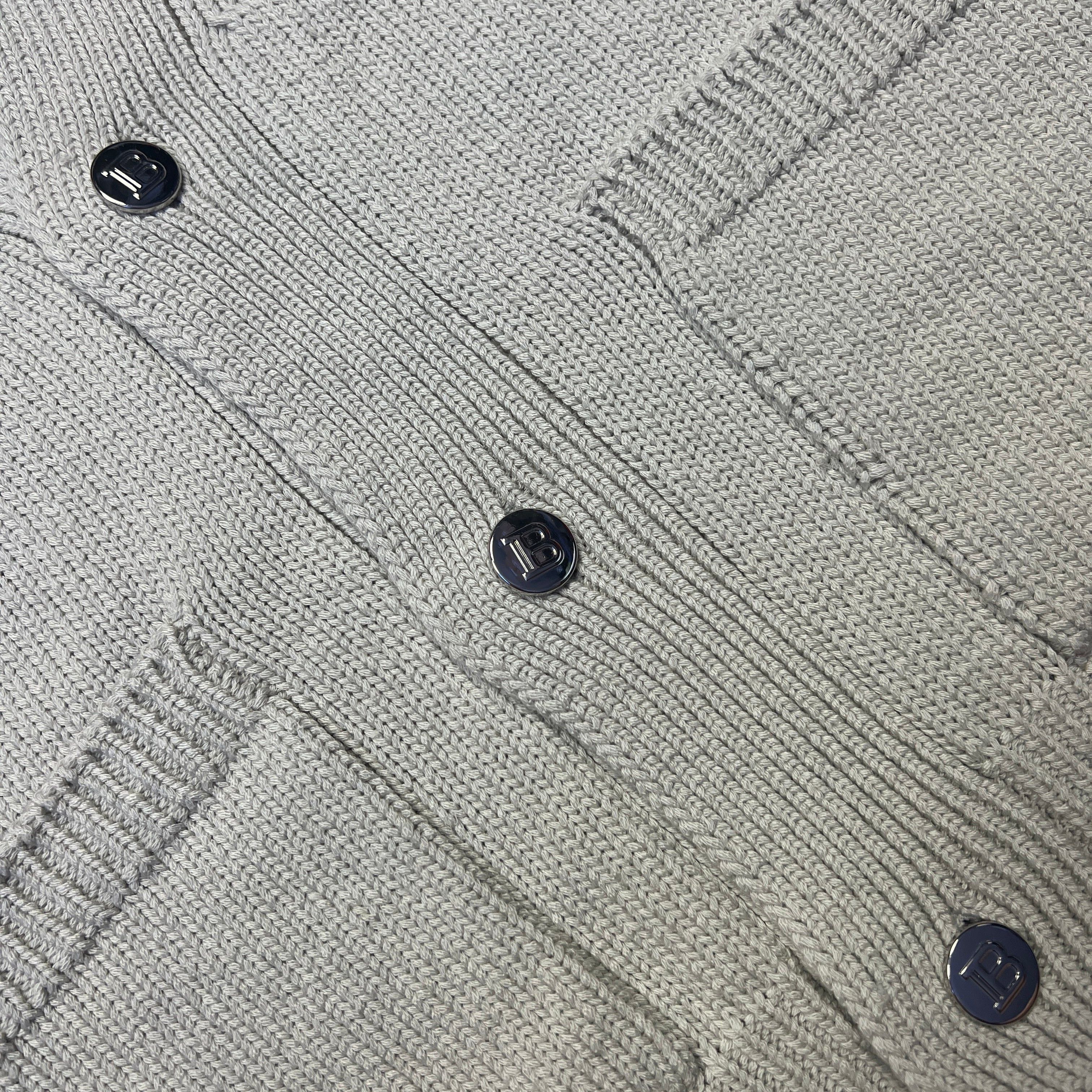 Balmain Balmain Logo Intarsia Knit Wool Cardigan Size US L / EU 52-54 / 3 - 4 Thumbnail