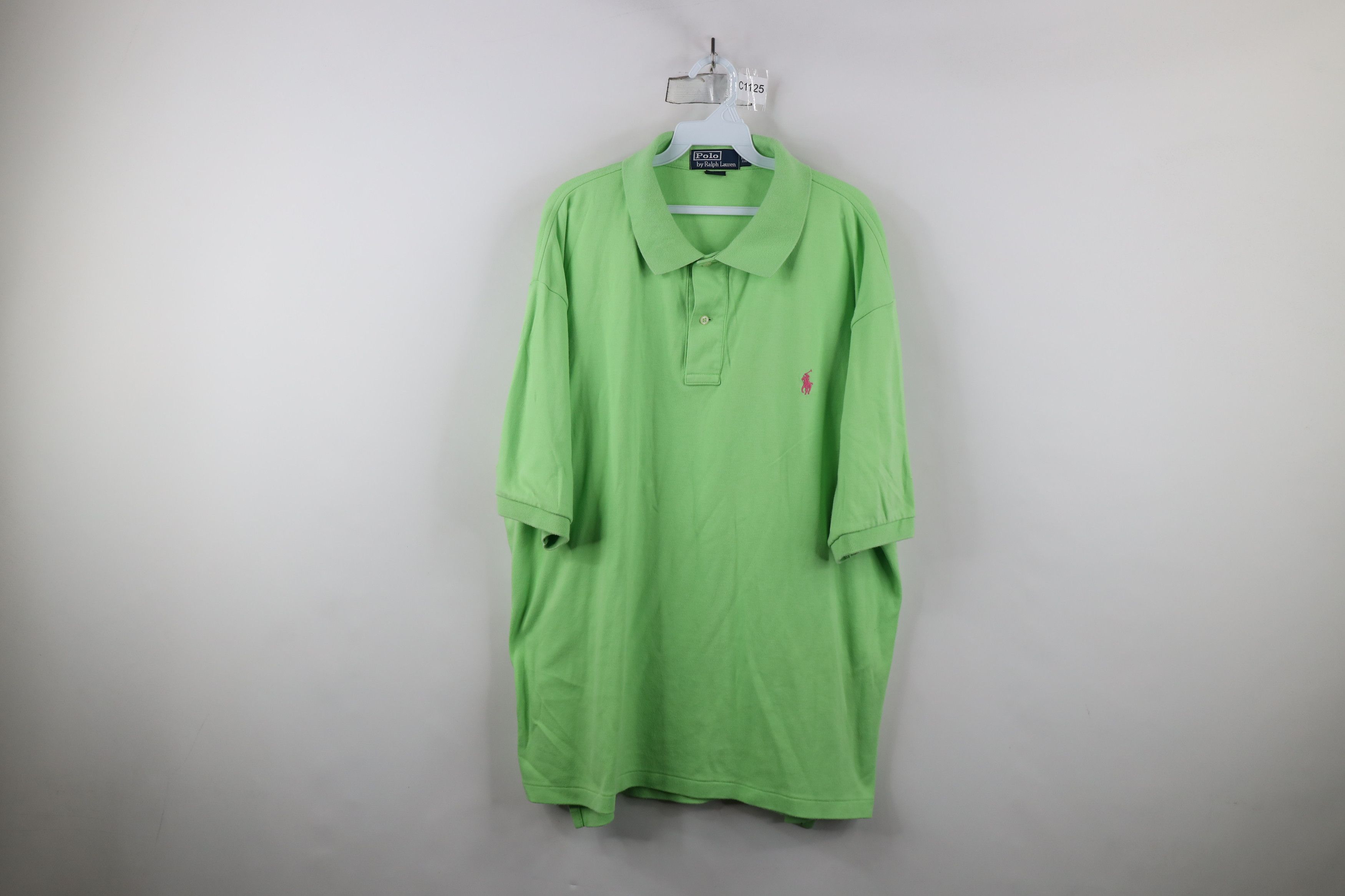 Ralph Lauren × Vintage Vintage 90s Ralph Lauren Cotton Touch Polo Shirt Lime Green Size US XL / EU 56 / 4 - 1 Thumbnail