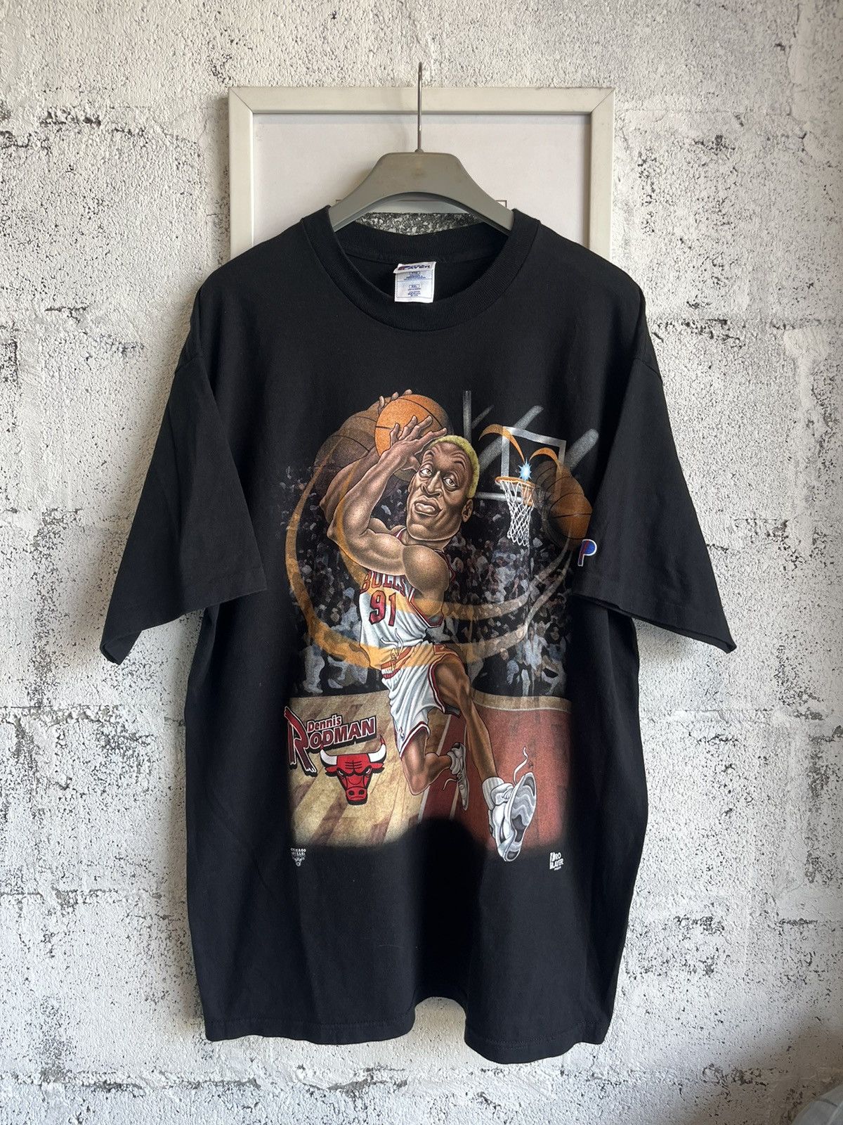 NBA × Pro Player × Vintage Vintage Dennis RODMAN Chicago Bulls 90’s by Proplayer tee’s Size US XXL / EU 58 / 5 - 2 Thumbnail
