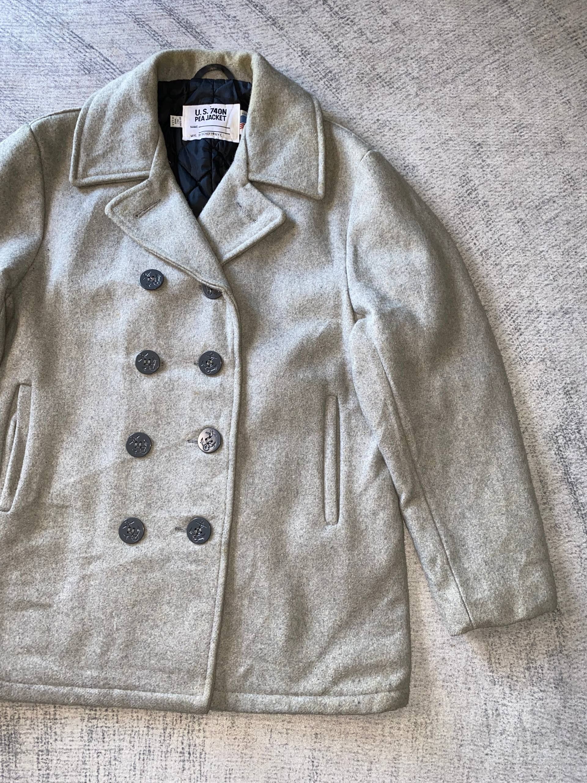 Schott U.S 740N Pea Jacket by Schott Size US M / EU 48-50 / 2 - 2 Thumbnail
