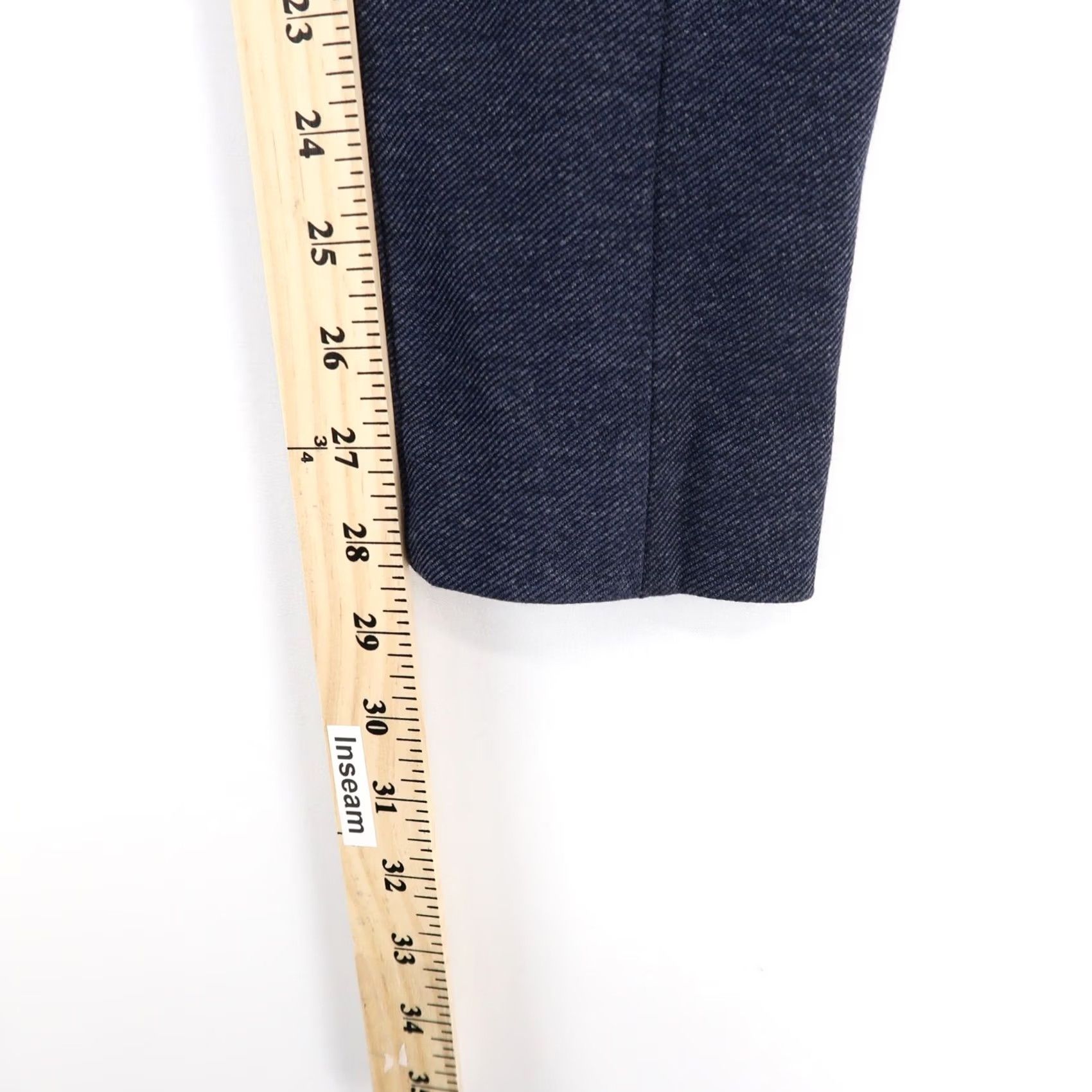 Tibi Tibi Pants Womens 2 Blue Ankle Zip Slim Fit Mid Rise Dress Trousers Knit Stretch Size 26" / US 2 / IT 38 - 6 Thumbnail