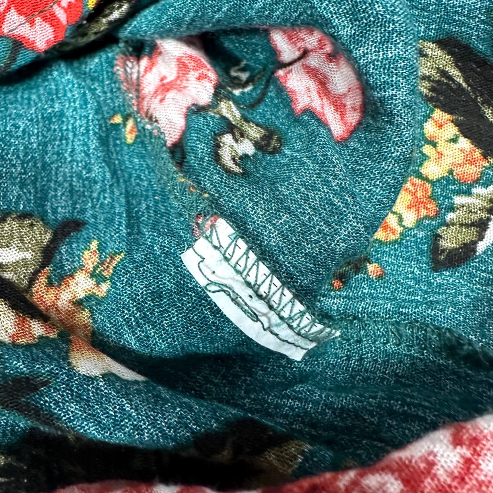 Vintage Suzanne Betro Womens Blouse Long Sleeve Floral Green 3X Keyhole Tie Roll Tab Shirt Plus Size Size XXL / US 16-18 / IT 52-54 - 6 Thumbnail
