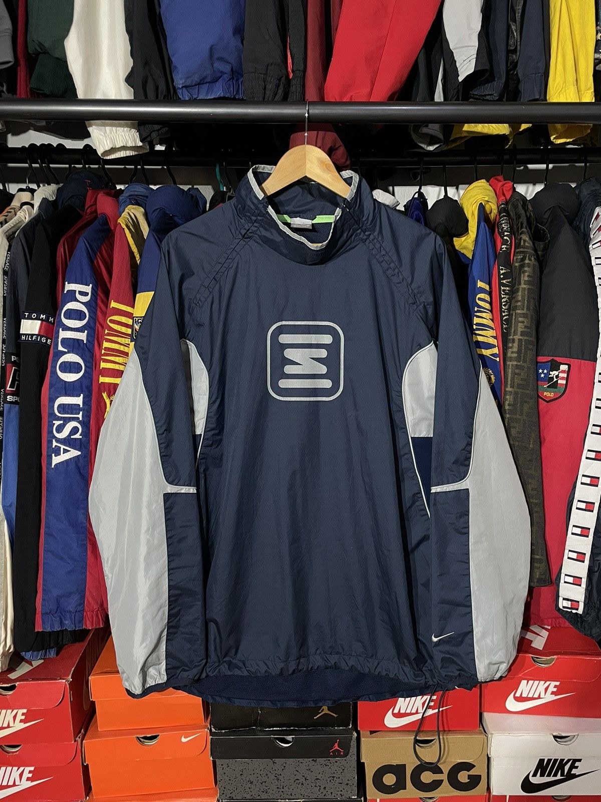 Nike × Vintage Windbreaker Nike Shox 00’s Size US XL / EU 56 / 4 - 1 Thumbnail