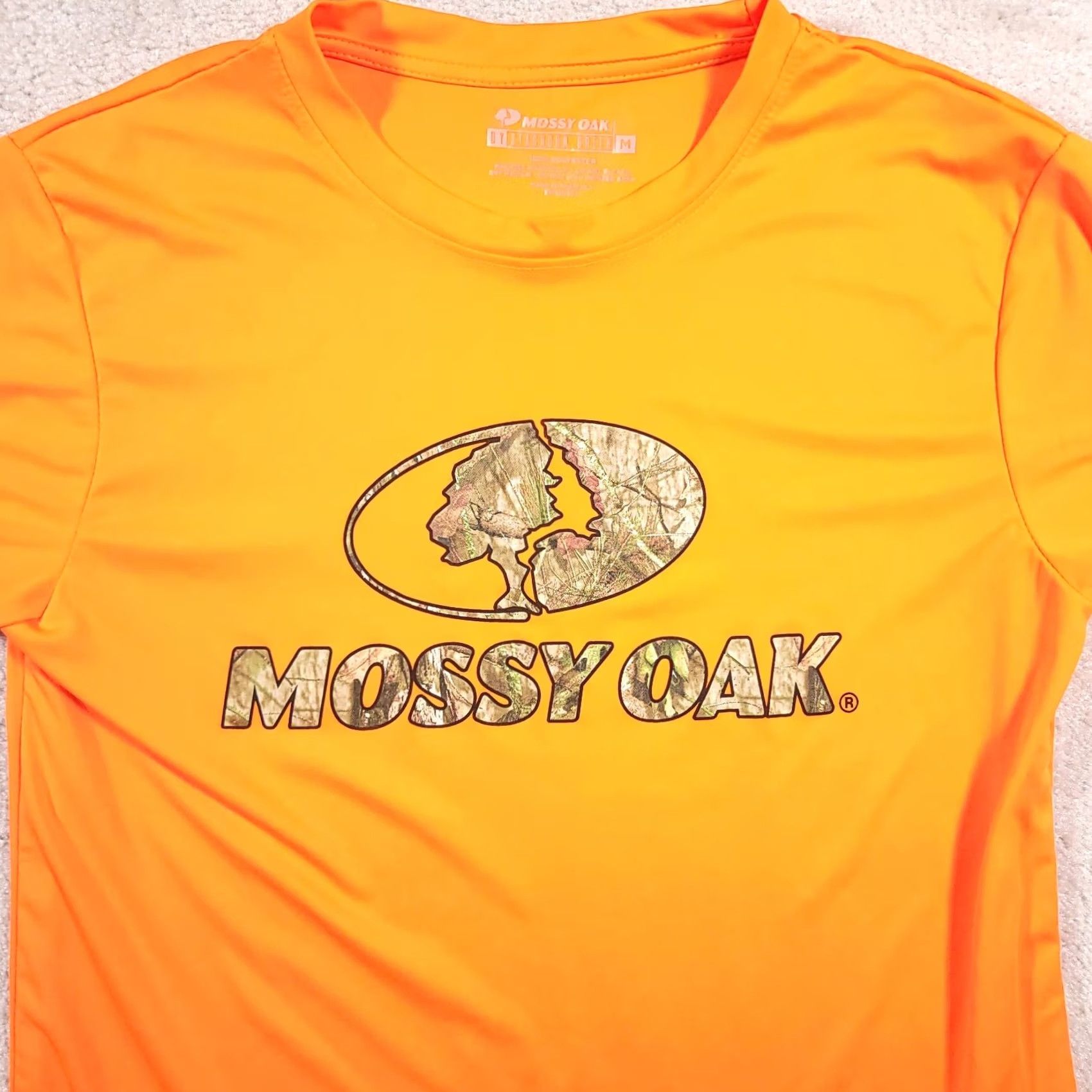 Vintage Mossy Oak Shirt Mens Medium Orange Staghorn Creek Short Sleeve Camo Logo Outdoor Size US M / EU 48-50 / 2 - 3 Thumbnail