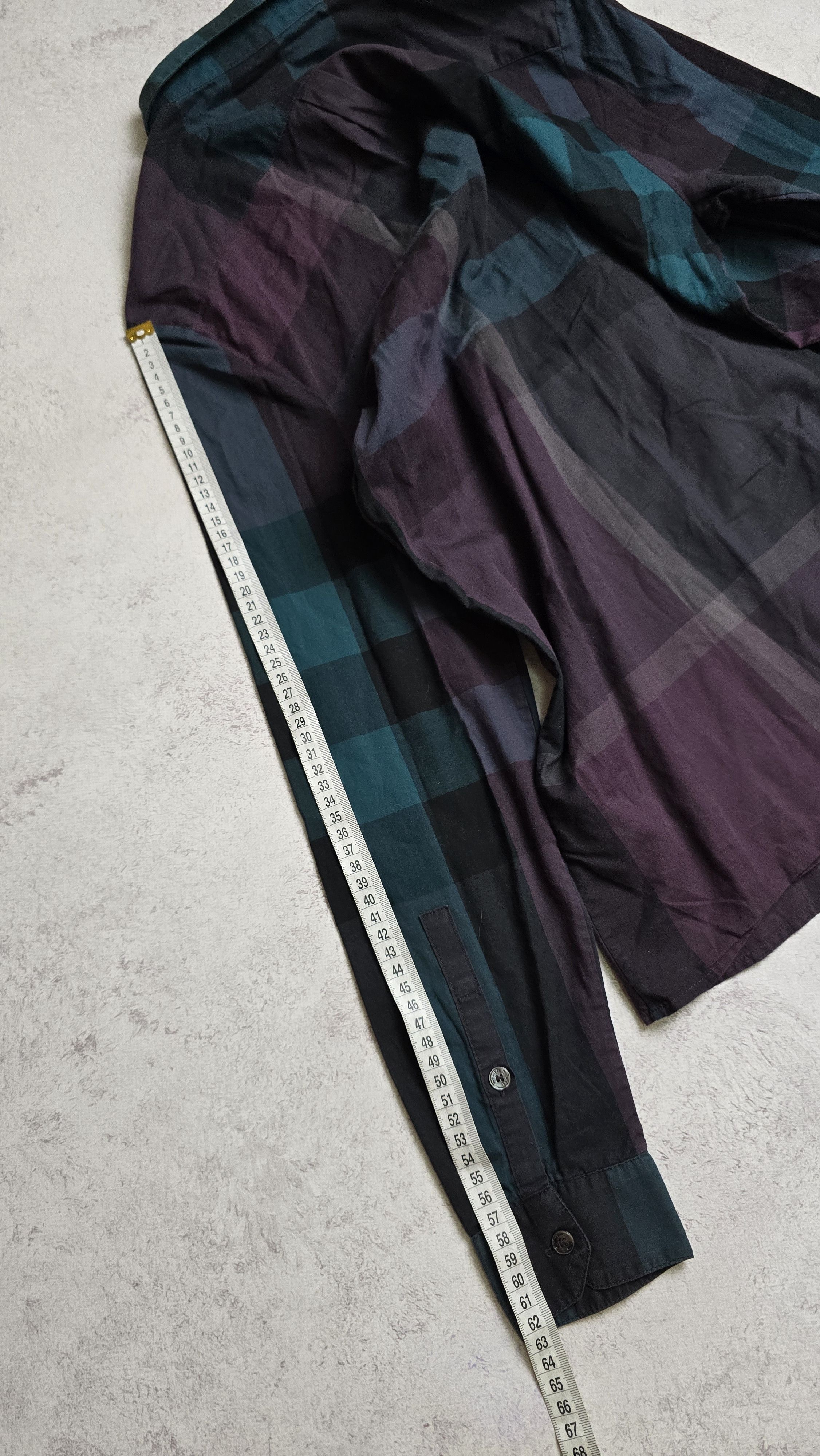 Burberry Burberry Brit Dark Plaid Shirt Nova Check Cotton Button Up Size L / US 10 / IT 46 - 4 Thumbnail
