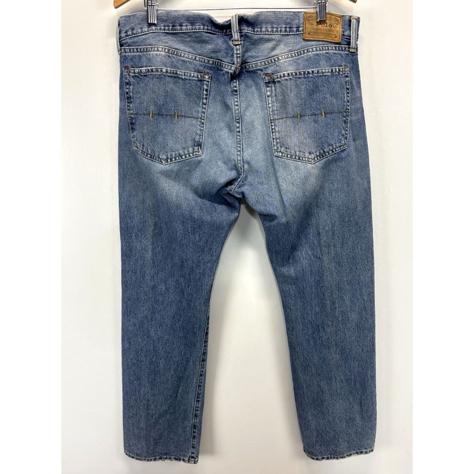 Polo Ralph Lauren Polo Ralph Lauren Jeans Mens 36x32 Blue Straight Fit Zip Fly Denim 5-Pocket Regular Waist 38 Inseam 31-32 Vintage No Size US M / EU 48-50 / 2 - 3 Thumbnail