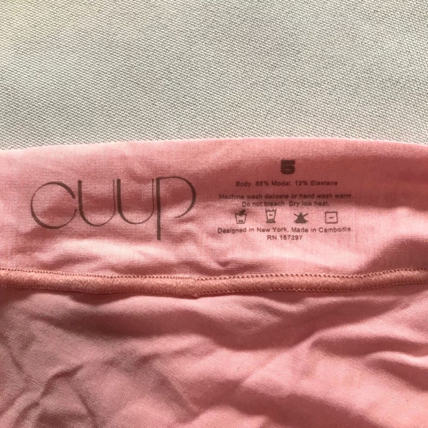Vintage CUUP Highwaist Bikini Bottom Soft Rose XL NWT Bikini Bottoms Women Pink Regular Size XS-XL not applicable Size 40" / US 18 - 3 Thumbnail