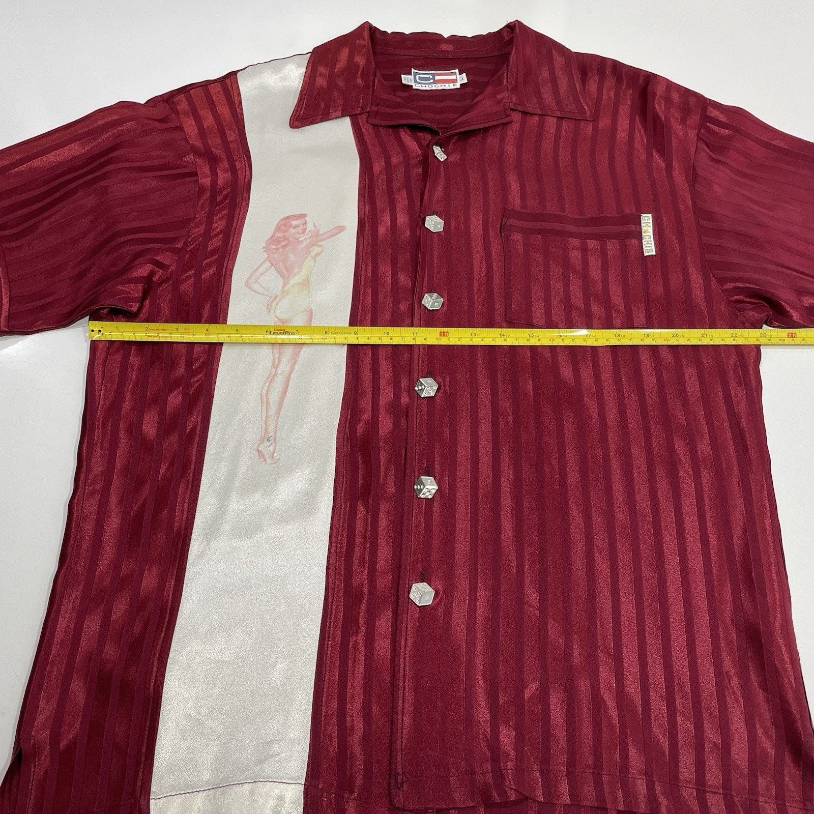 Chocolate VTG CHOCHIE Men’s Shirt L Retro Pin Up Girl Flashy Club Dice Size US L / EU 52-54 / 3 - 6 Thumbnail