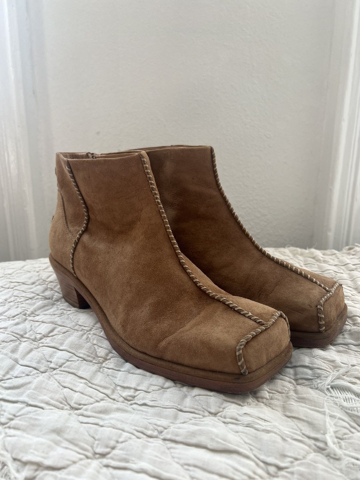 Eckhaus Latta × Ugg Cuban Heel Square Toe Boots | Grailed