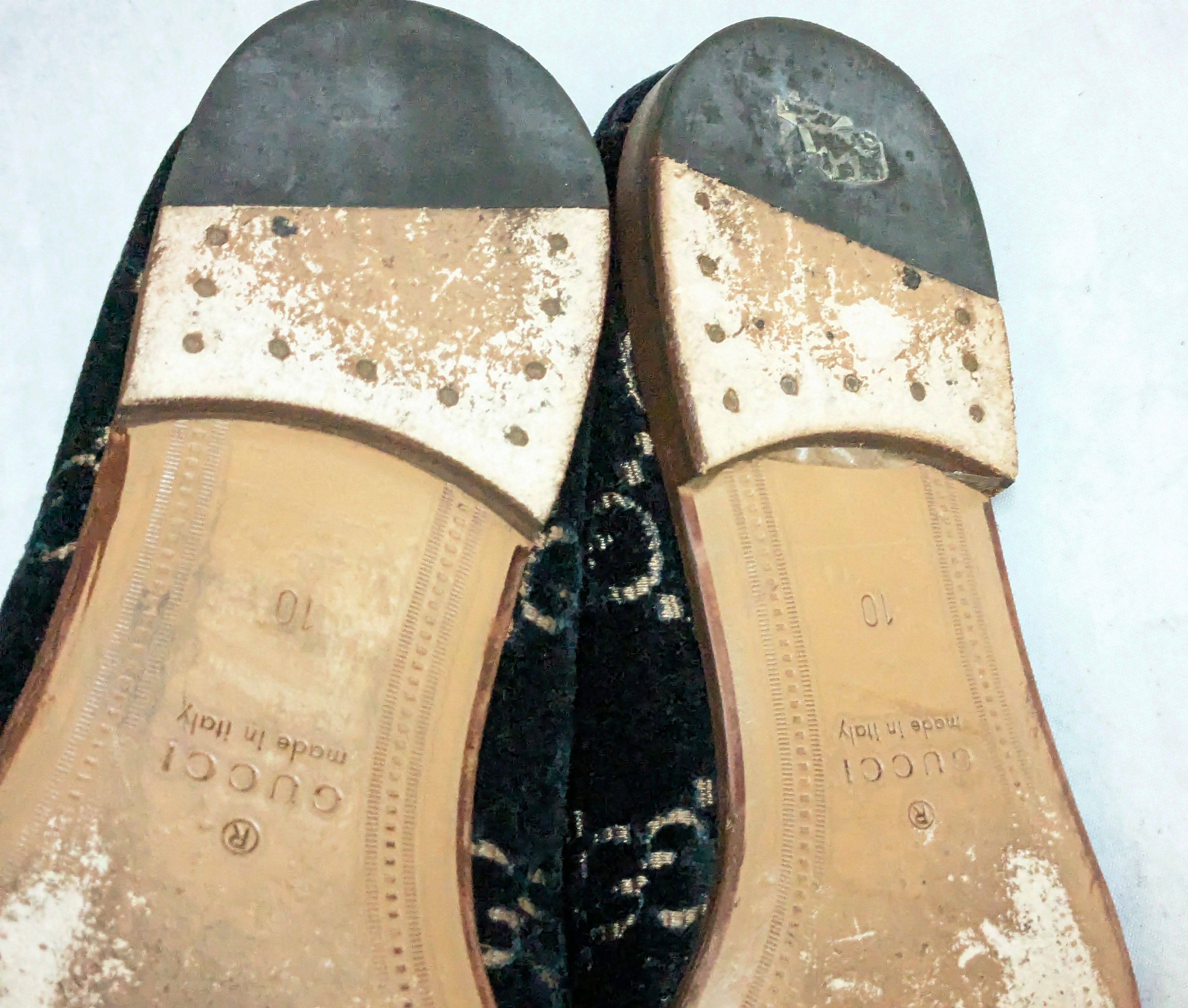 Gucci Gucci Horsebit Loafers Blue Velvet Monogram Logo 10.5 Size US 10.5 / EU 43-44 - 16 Thumbnail