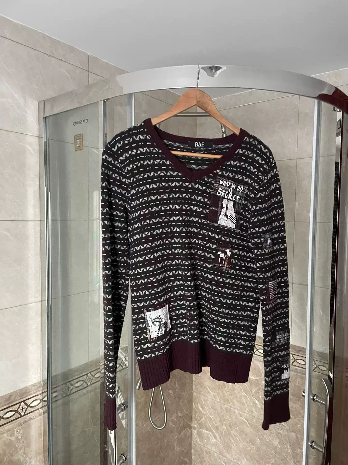 Raf Simons RAF SIMONS v-neck sweater-2505 Size US M / EU 48-50 / 2 - 2 Thumbnail