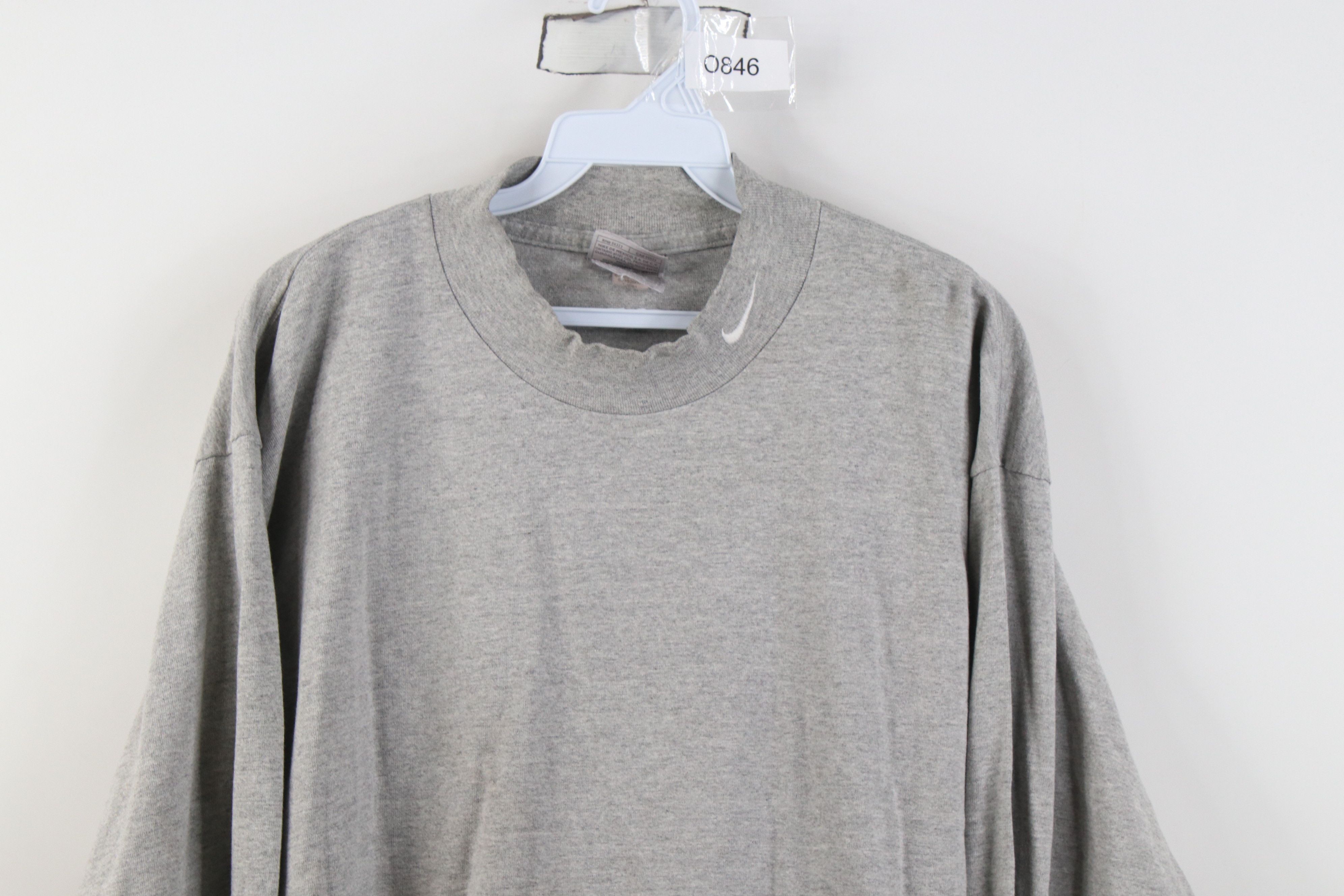 Nike Vintage Y2K Nike Mini Swoosh Mock Neck Long Sleeve T-Shirt Size US L / EU 52-54 / 3 - 2 Thumbnail