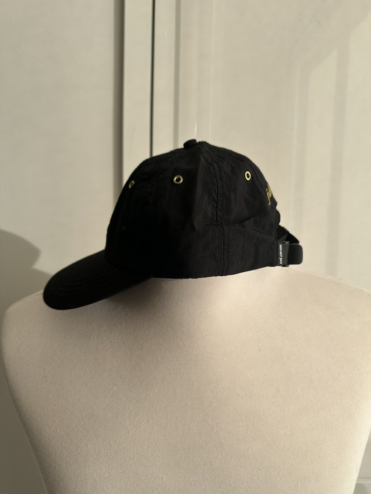 Aime Leon Dore Black Nylon Cap w/ Gold Grommets and Gold Logo Size ONE SIZE - 3 Thumbnail
