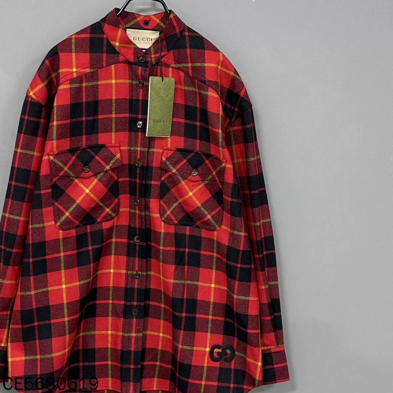 Gucci GUCCI Red Black Checkered Double G Shirt 38 Size XS / US 0-2 / IT 36-38 - 1 Thumbnail