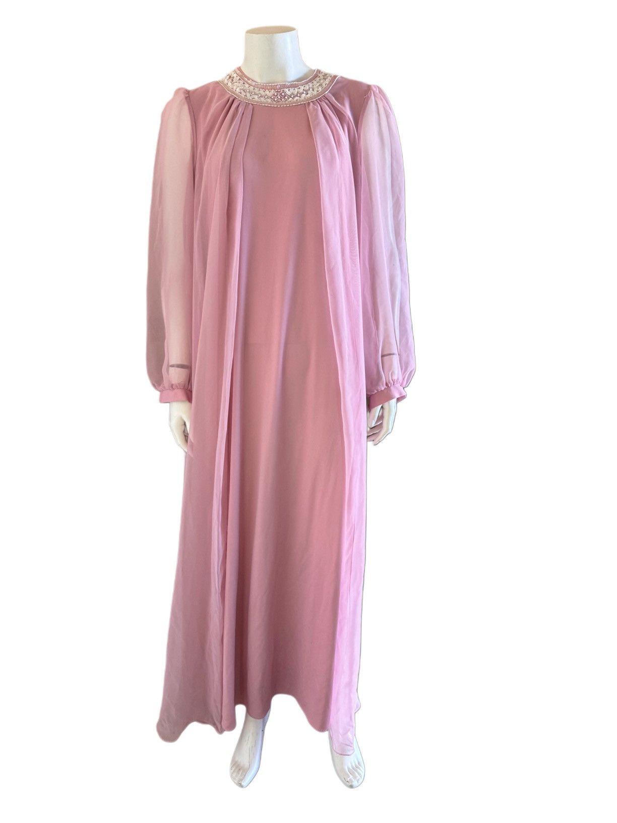 Vintage Vintage late 60s - 70s romantic hostess evening dress sequin Size M / US 6-8 / IT 42-44 - 1 Thumbnail