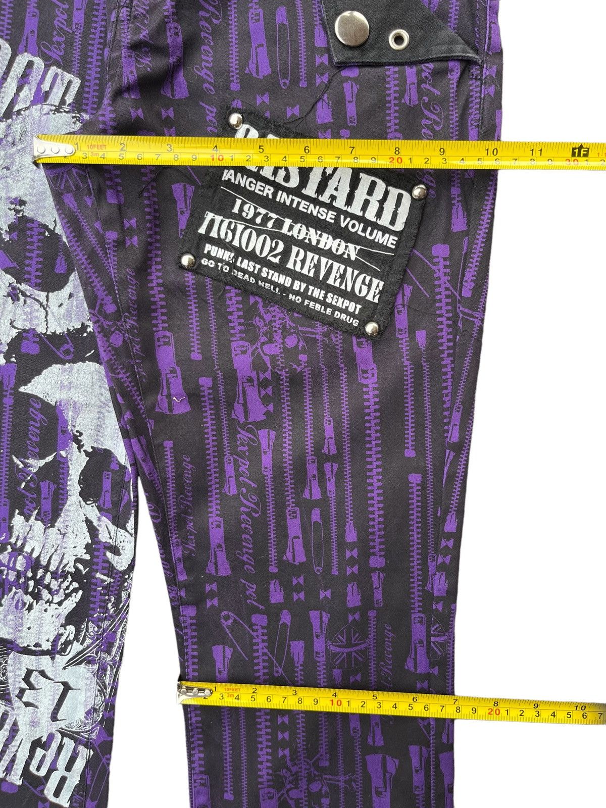 Japanese Brand × Seditionaries Bastard Punk Last Stand by The Sex Pot Revenge Skull Pants Size US 29 - 20 Thumbnail