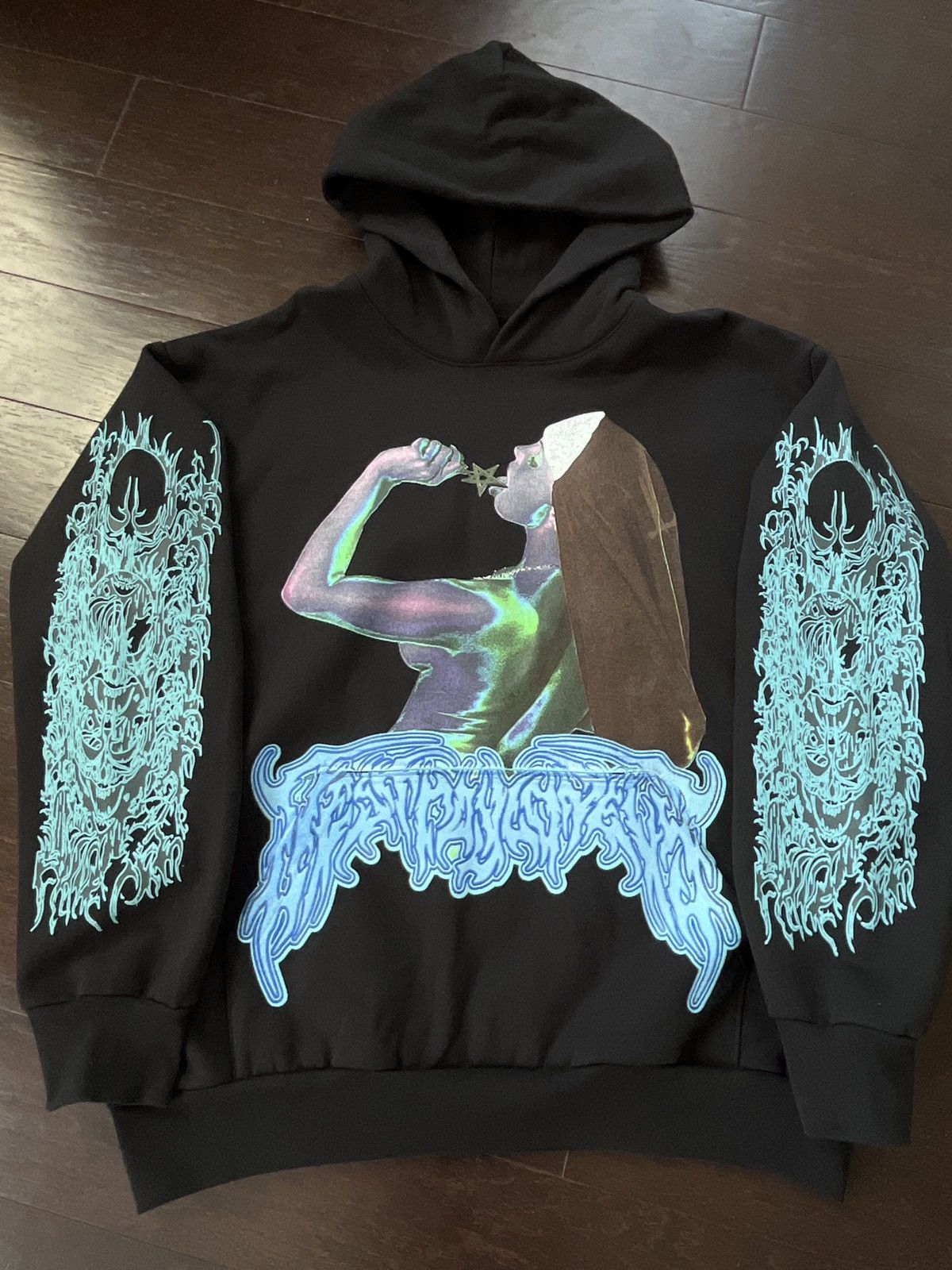 Pre-owned Destroy Lonely X Ken Carson Destroy Lonely Nun Hoodie - Xl Heavyweight Soldout In Black