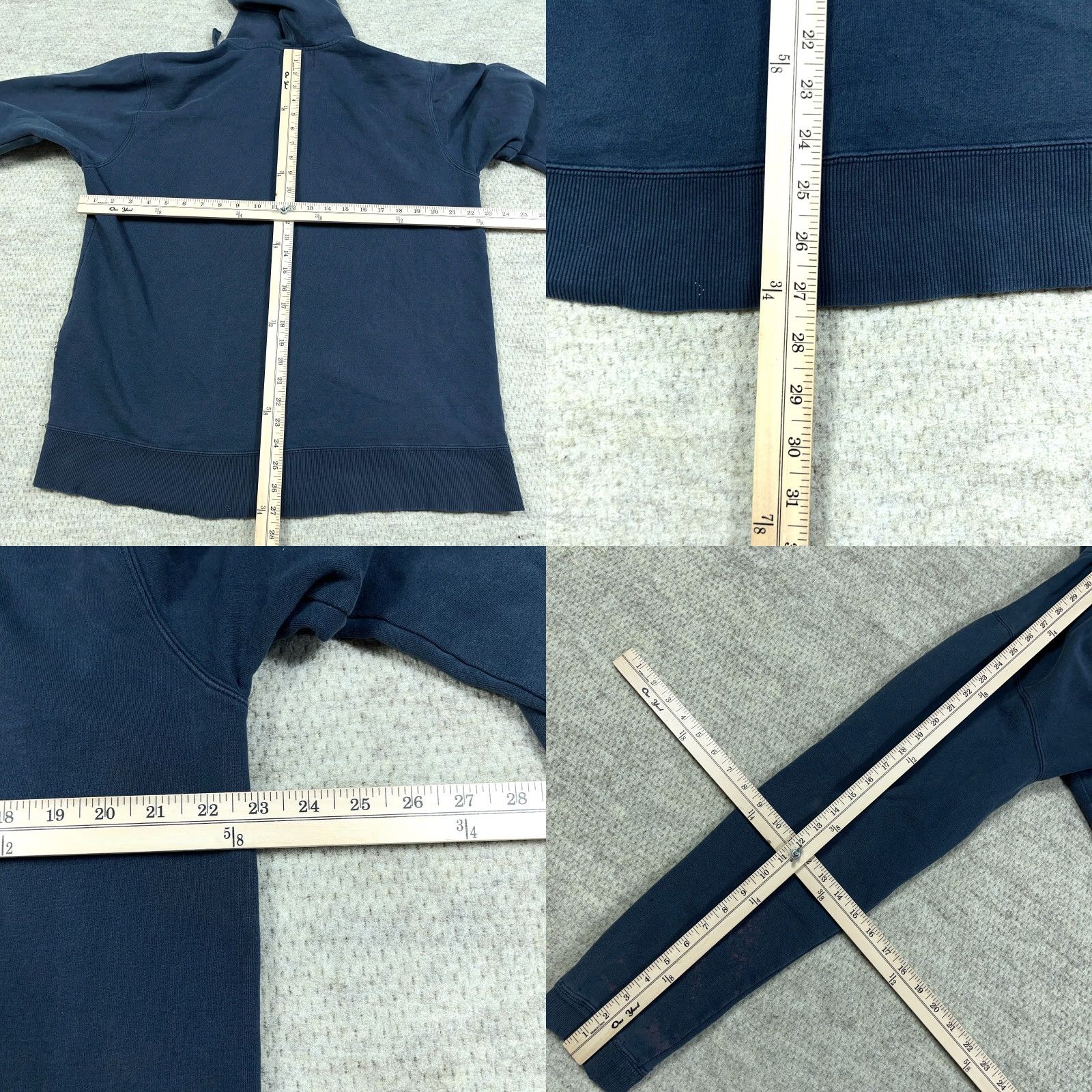 Hurley VINTAGE Hurley Hoodie Men XL Blue Full Zip Sweatshirt Jacket Distressed Worn Logo Graphic Print Pocket Hooded Regular Fit Cotton Blend Fleece Size US XL / EU 56 / 4 - 9 Thumbnail