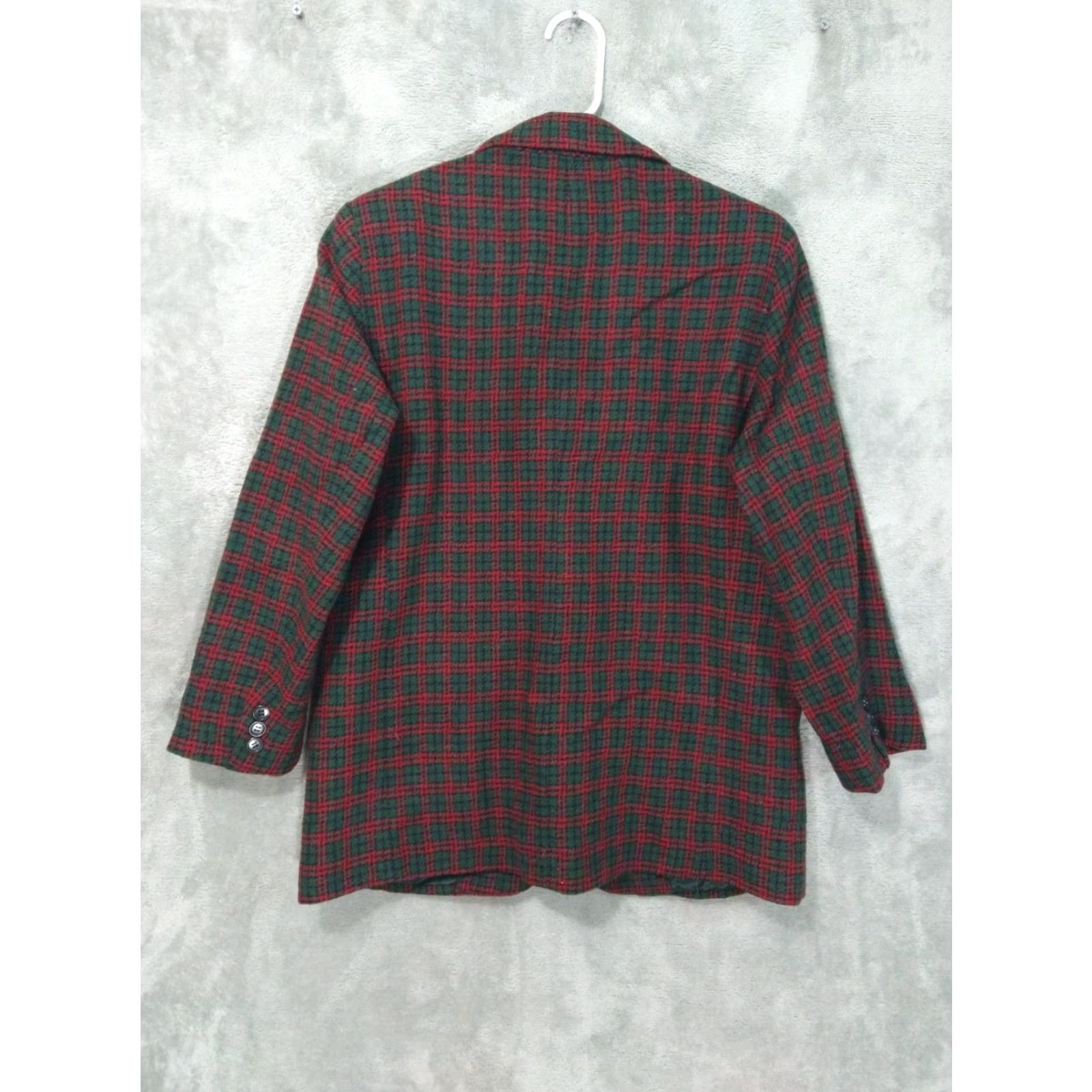 Eddie Bauer VINTAGE Eddie Bauer Blazer Wool Jacket Coat PS Red Green Tartan Plaid Casual Womens Size S / US 4 / IT 40 - 2 Thumbnail