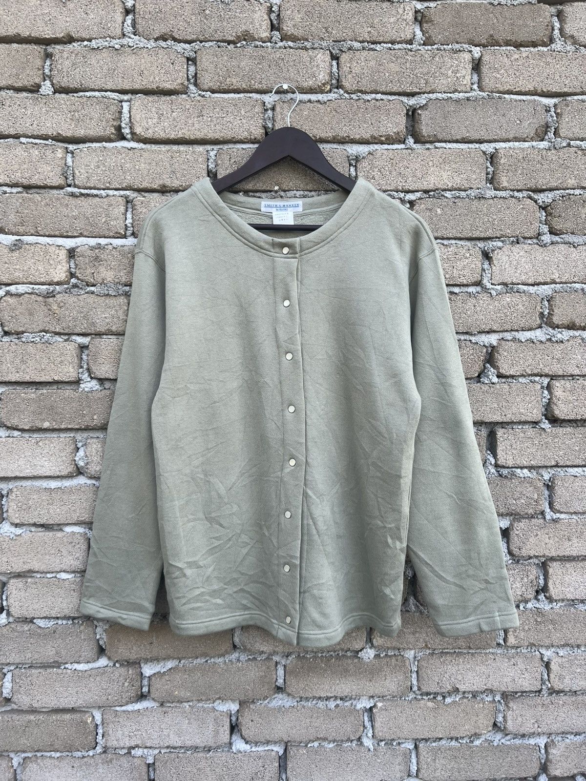 Japanese Brand Smith & Hawken Pearl Snap Button Sweatshirt Size L / US 10 / IT 46 - 2 Thumbnail