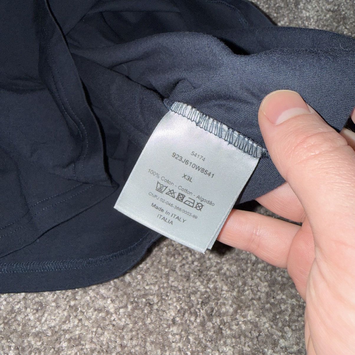 Dior Navy blue christian dior homme diamond logo CD t-shirt tee t Size US XXL / EU 58 / 5 - 6 Thumbnail