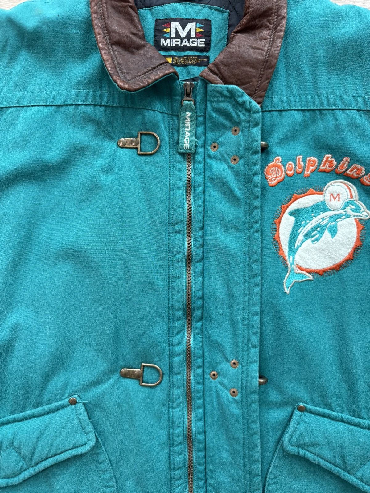 Mirage RARE GRAIL Vintage Miami Dolphins 80s Jacket Size US L / EU 52-54 / 3 - 7 Thumbnail