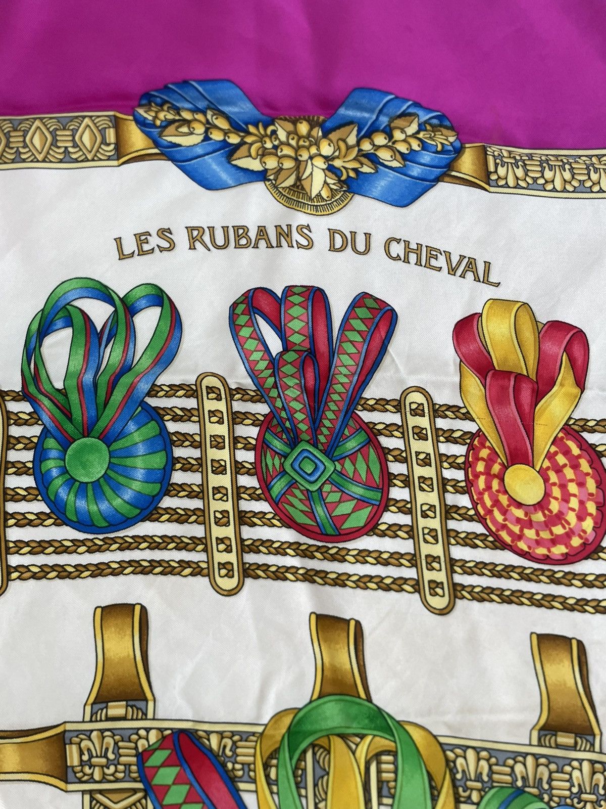 Hermes Hermès Carre 90 LES RUBANS DU CHEVAL - Horse Ribbon Scarf Size ONE SIZE - 3 Thumbnail